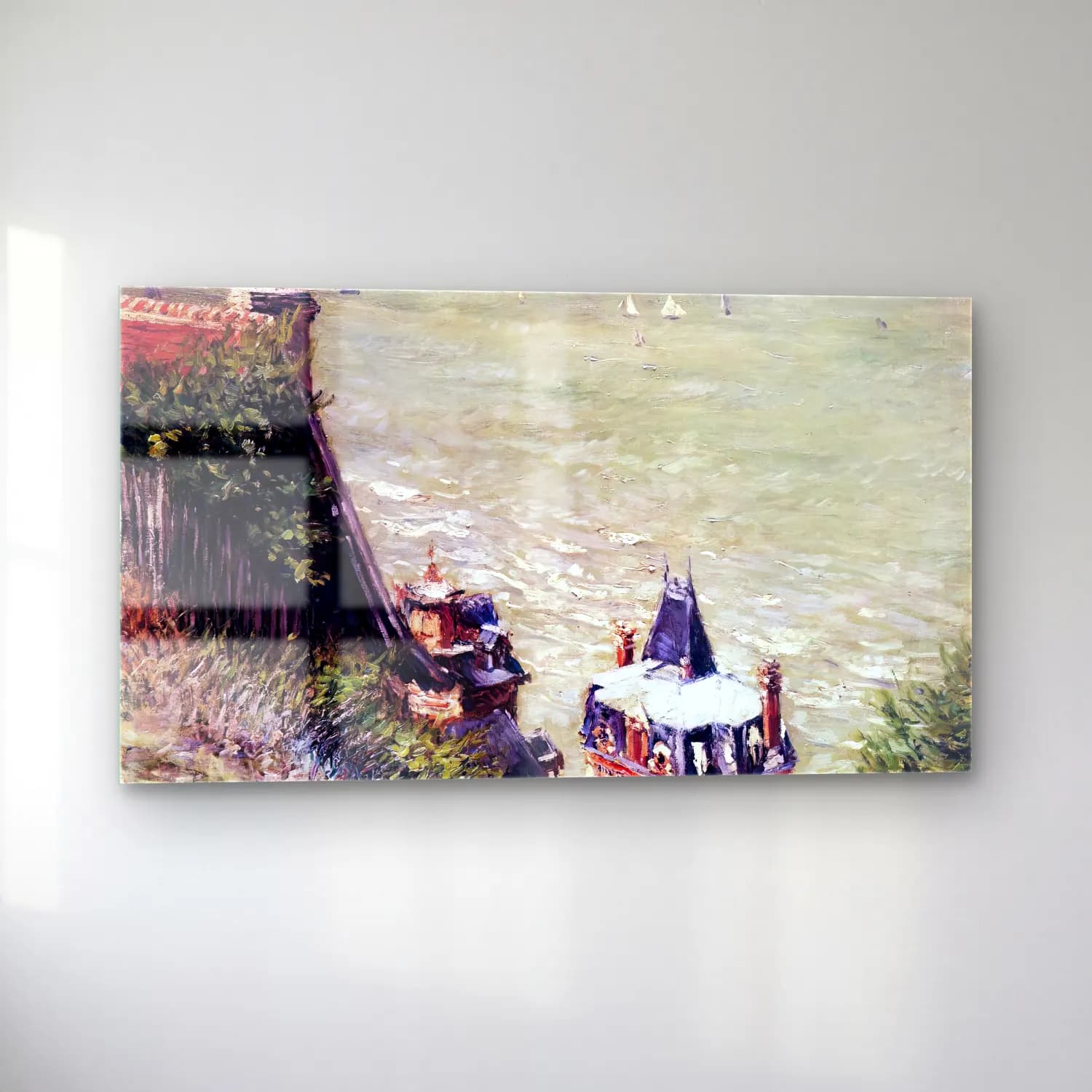 Gustave Caillebotte – The Pink Villa, Trouville cam tablo — sol açıdan görünüm