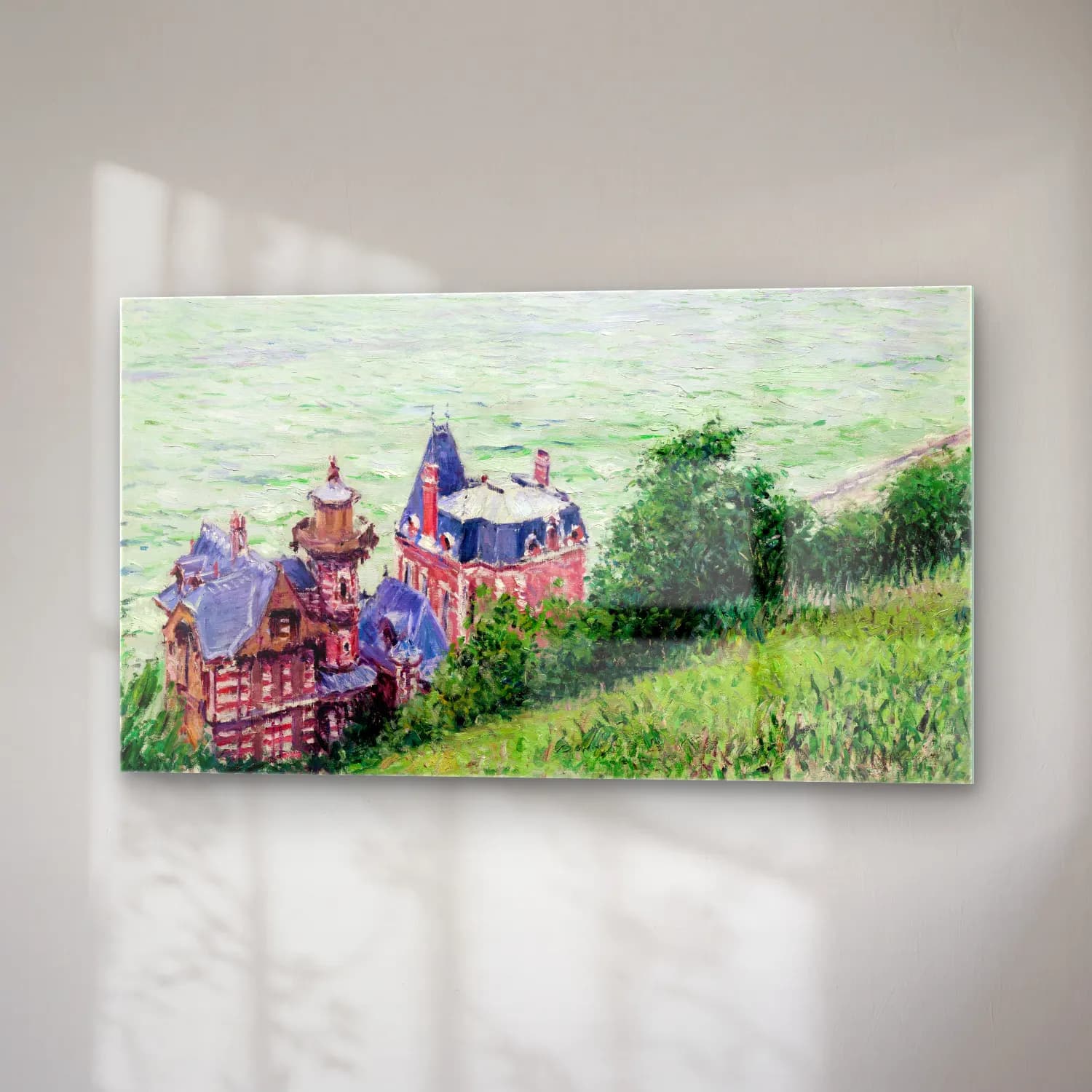 Gustave Caillebotte – Villas at Trouville cam tablo — sağ açıdan görünüm