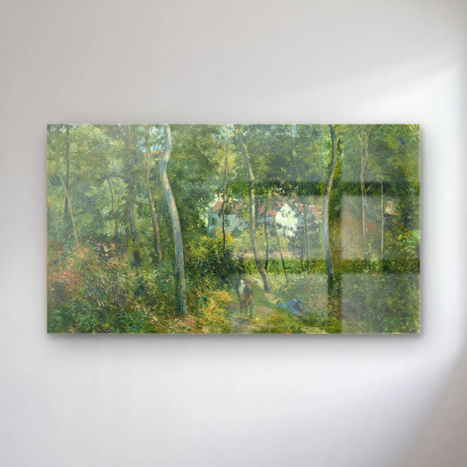 Camille Pissarro – Edge of the Woods Near L Hermitage, Pontoise cam tablo — Camille Pissarro – Edge of the Woods Near L Hermitage, Pontoise — empresyonist kır evi
