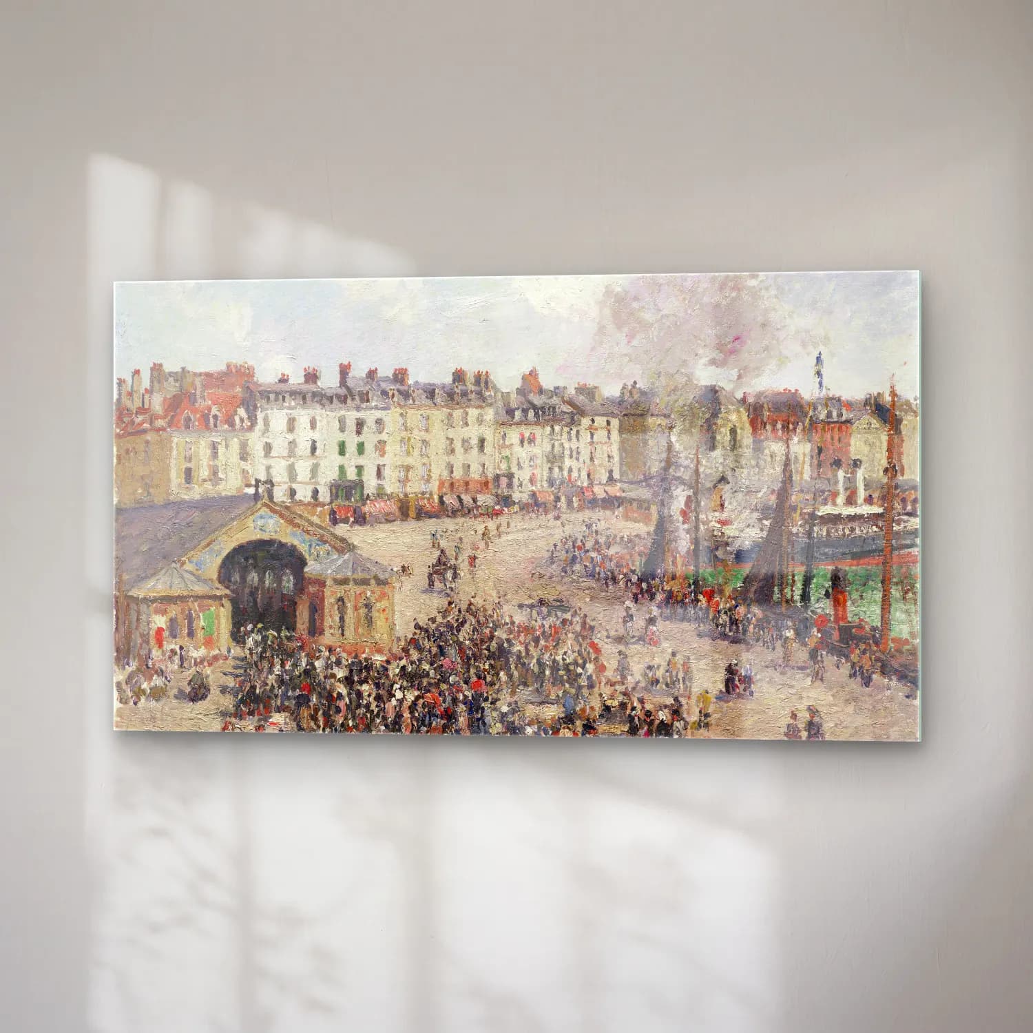 Camille Pissarro – Fishmarket cam tablo — sağ açıdan görünüm