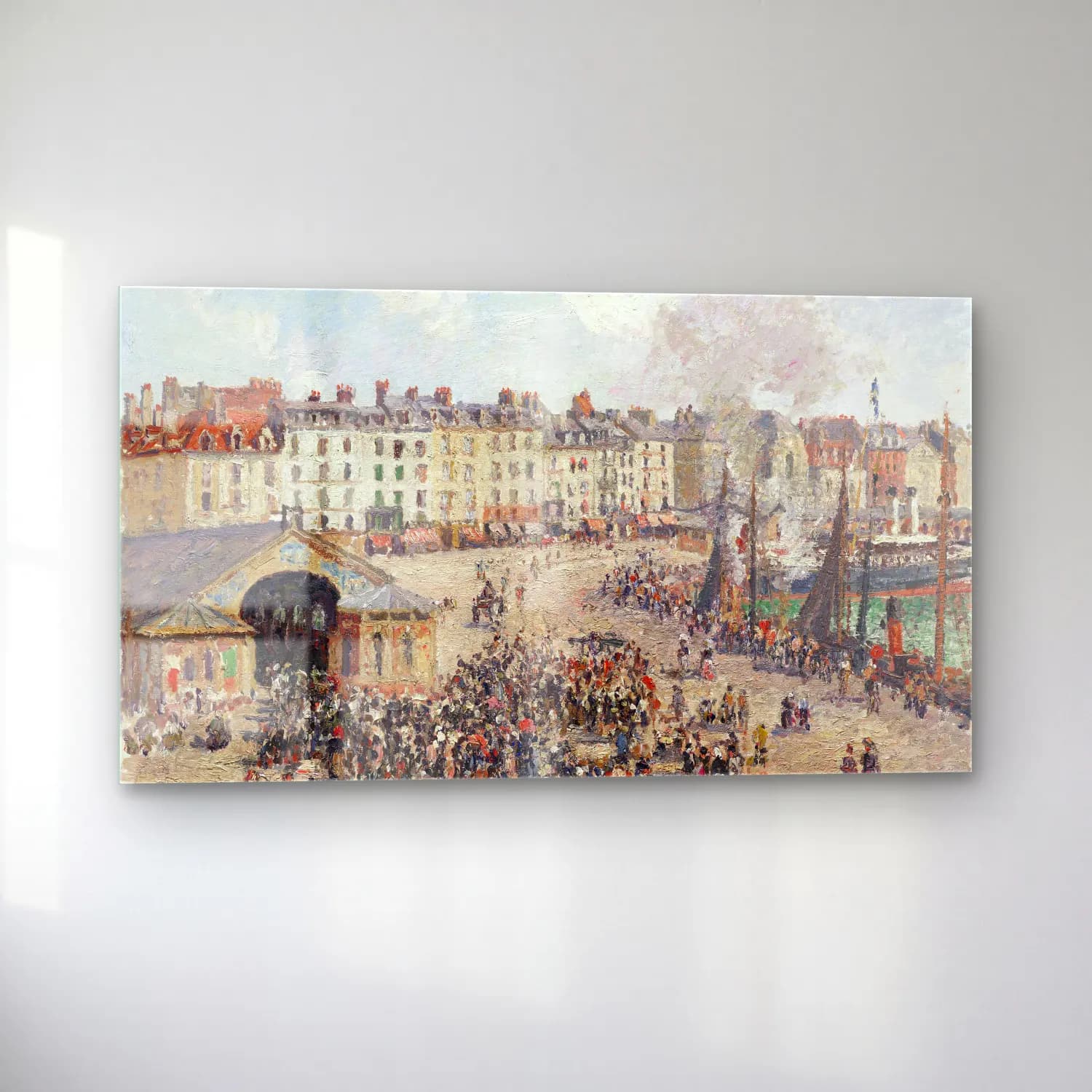 Camille Pissarro – Fishmarket cam tablo — sol açıdan görünüm