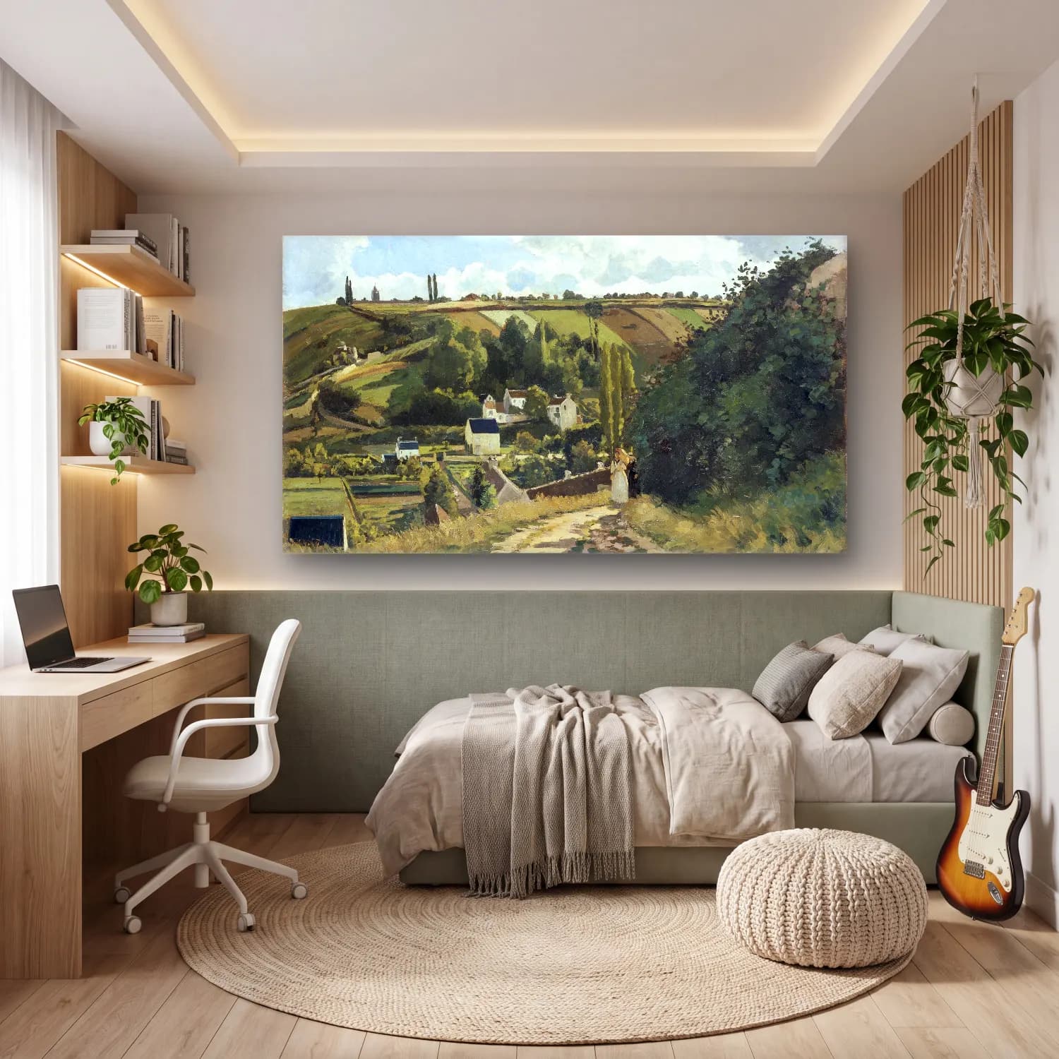 Camille Pissarro – Jalais Hill, Pontoise cam tablo — genç odasında