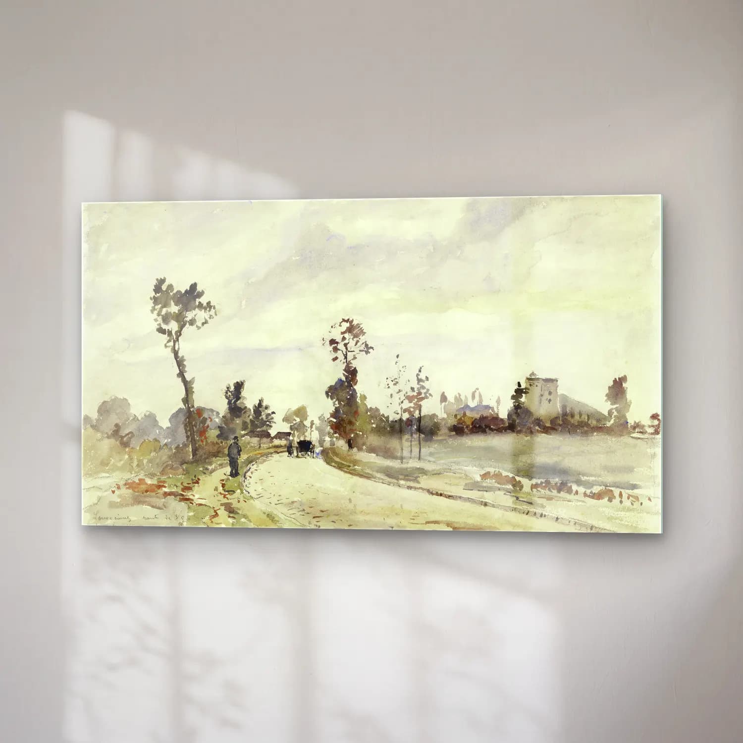 Camille Pissarro – Louveciennes, Route de Saint-Germain cam tablo — sağ açıdan görünüm