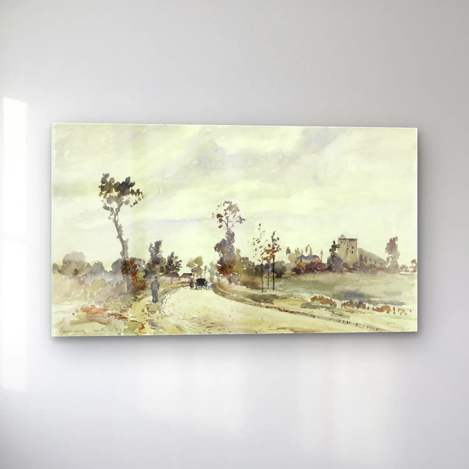 Camille Pissarro – Louveciennes, Route de Saint-Germain cam tablo — sol açıdan görünüm