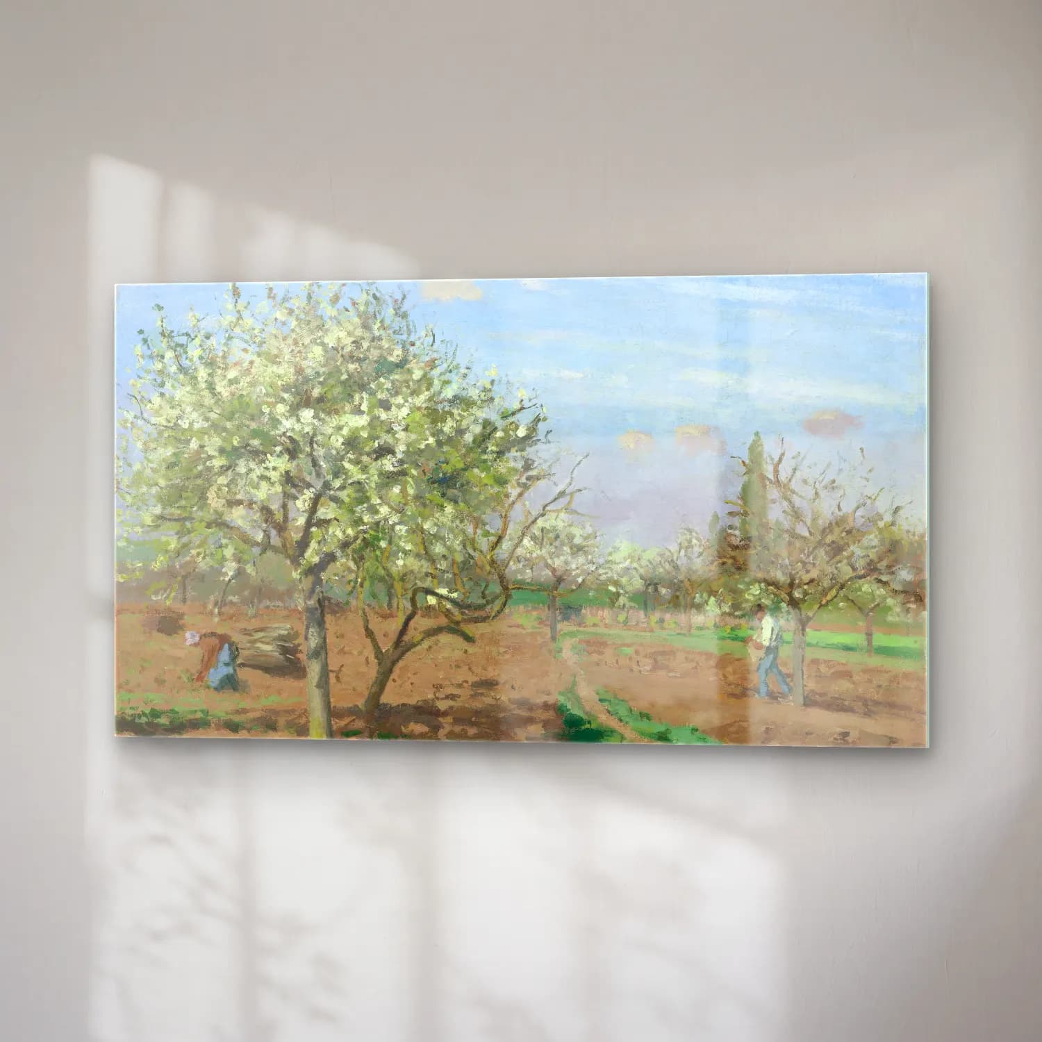 Camille Pissarro – Orchard in Bloom, Louveciennes cam tablo — sağ açıdan görünüm