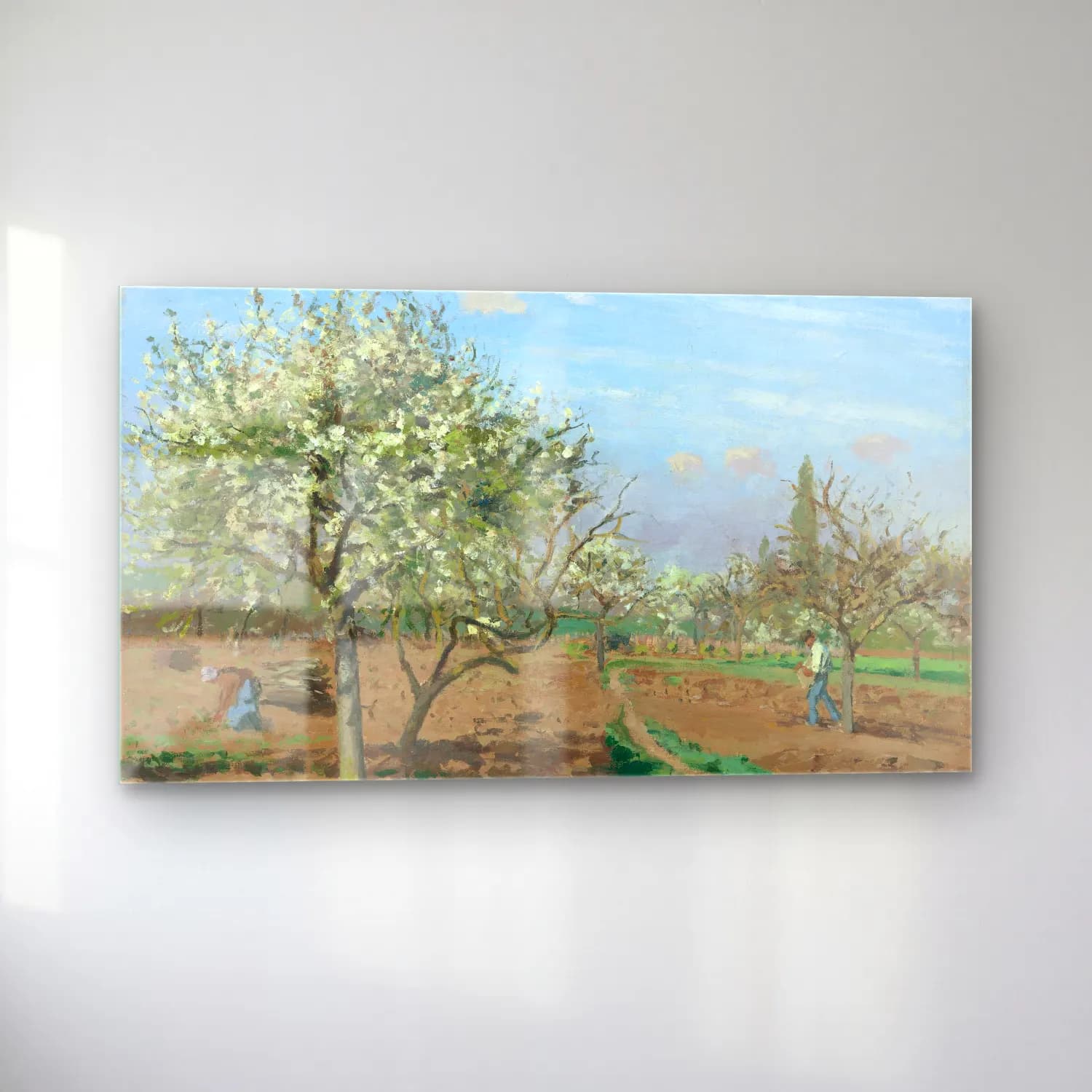 Camille Pissarro – Orchard in Bloom, Louveciennes cam tablo — sol açıdan görünüm