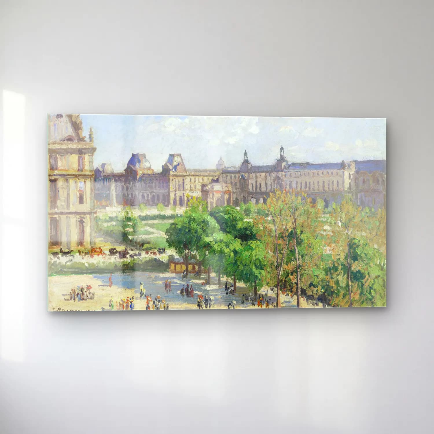Camille Pissarro – Place du Carrousel, Paris cam tablo — sol açıdan görünüm