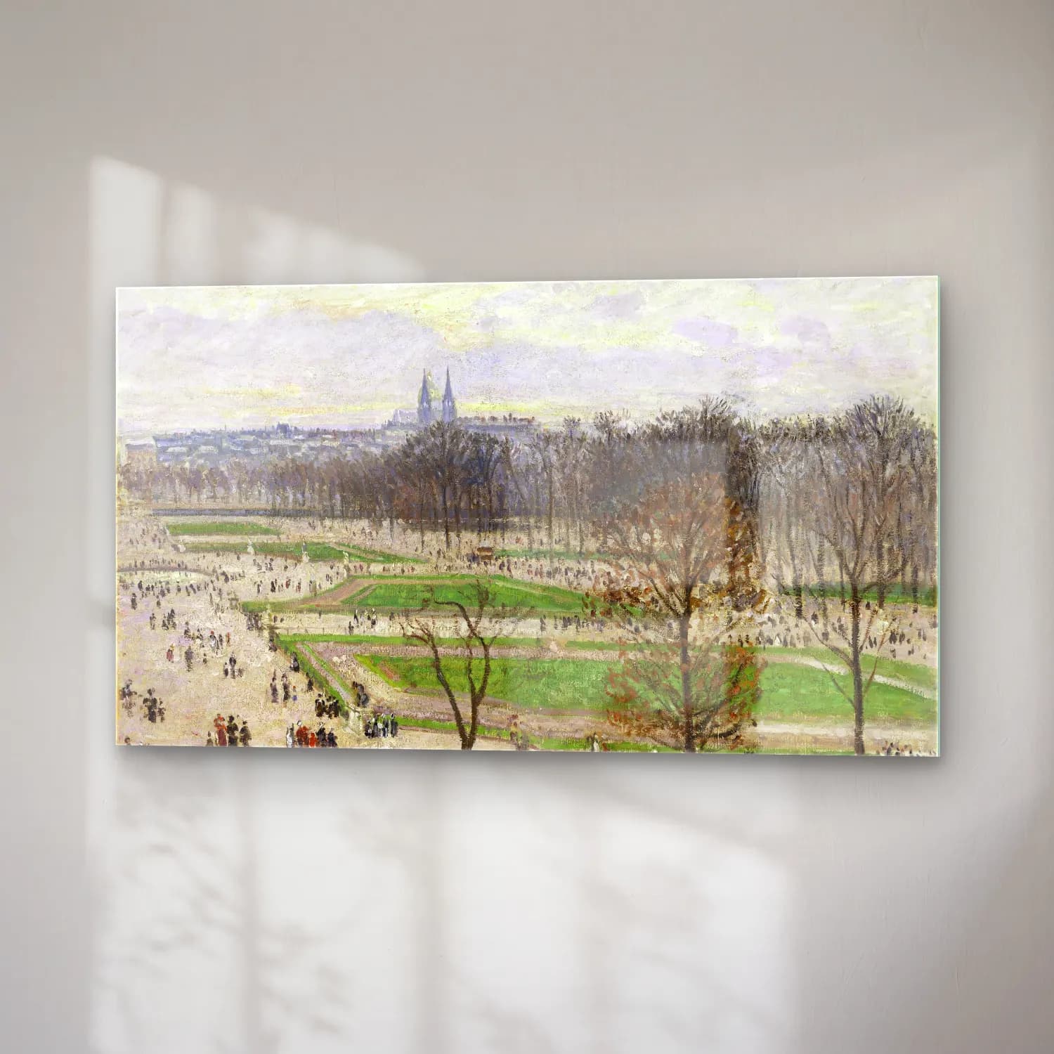 Camille Pissarro – The Garden of the Tuileries on a Winter Afternoon cam tablo — sağ açıdan görünüm