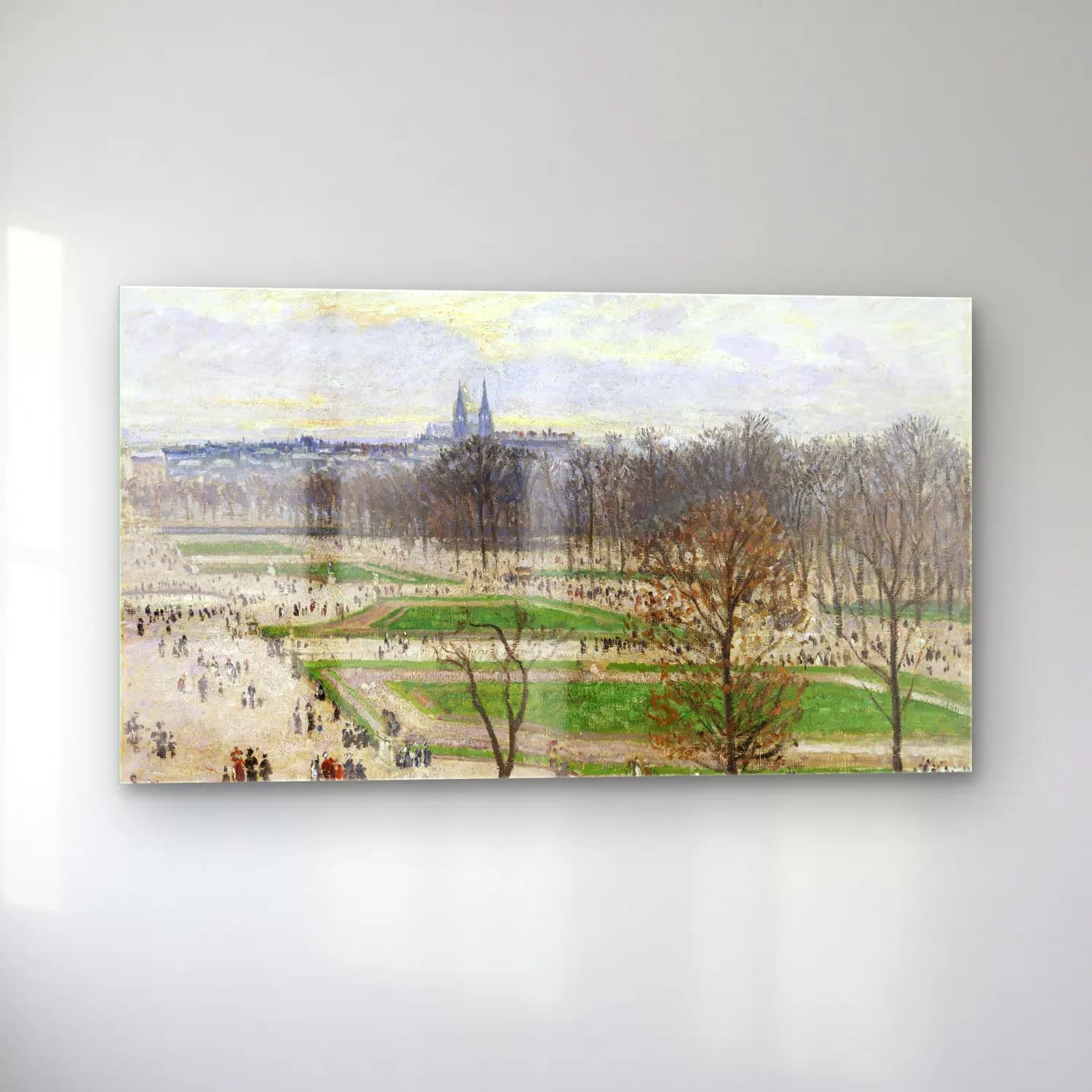 Camille Pissarro – The Garden of the Tuileries on a Winter Afternoon cam tablo — sol açıdan görünüm