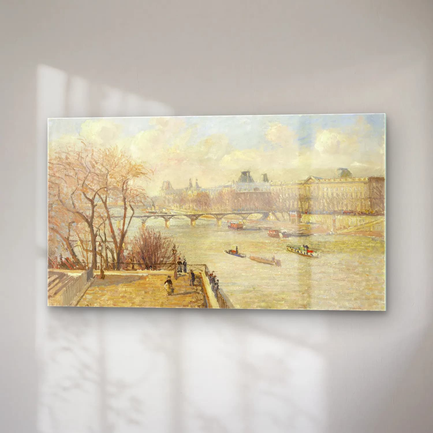 Camille Pissarro – The Louvre, Morning, Sunlight cam tablo — sağ açıdan görünüm