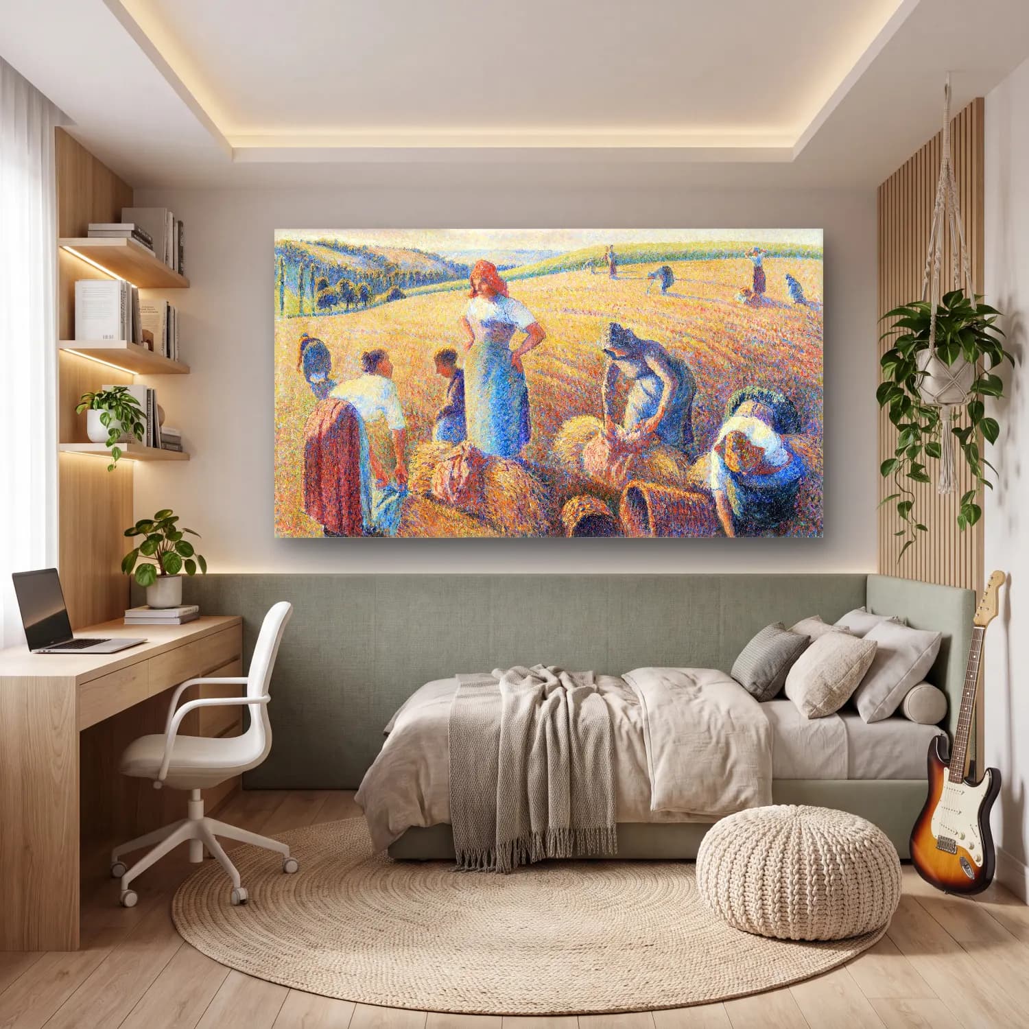 Camille Pissarro – The gleaners cam tablo — genç odasında