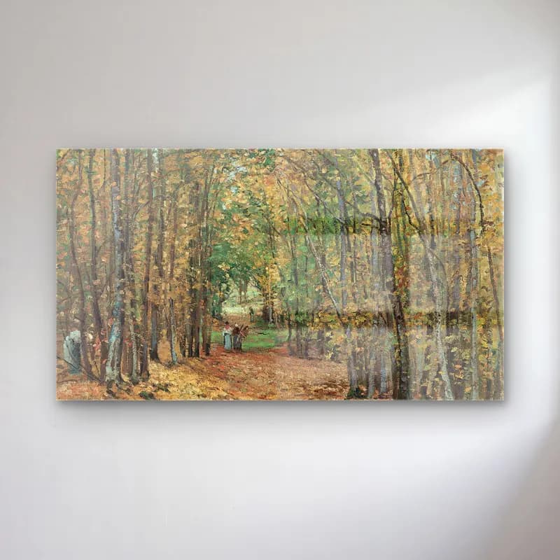 Camille Pissarro – Allée dans le parc de Marly cam tablo — Camille Pissarro – Allée dans le parc de Marly — empresyonist orman