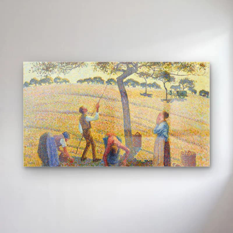 Camille Pissarro – Apple Harvest cam tablo — Camille Pissarro – Apple Harvest — empresyonist golf