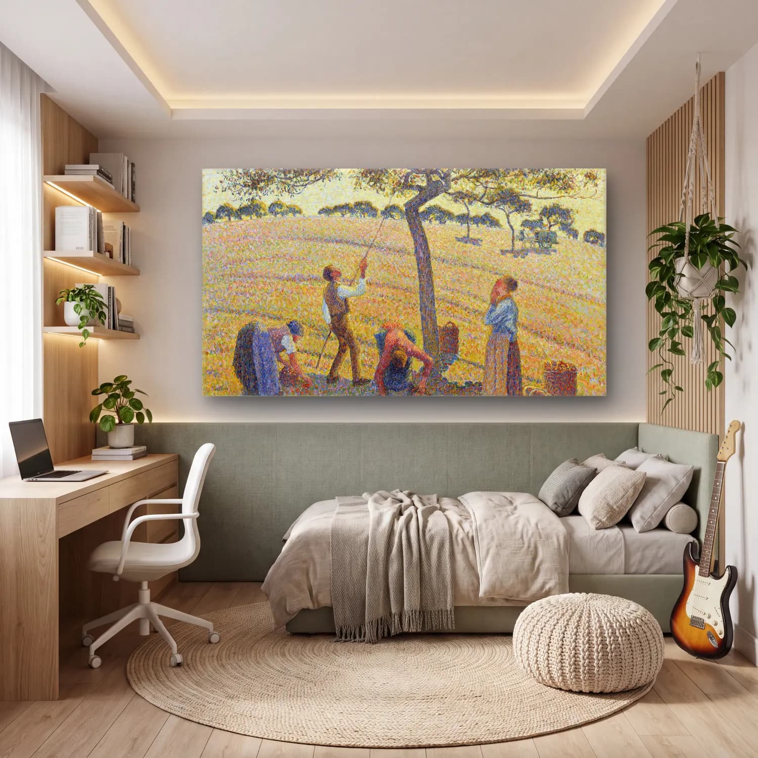 Camille Pissarro – Apple Harvest cam tablo — genç odasında