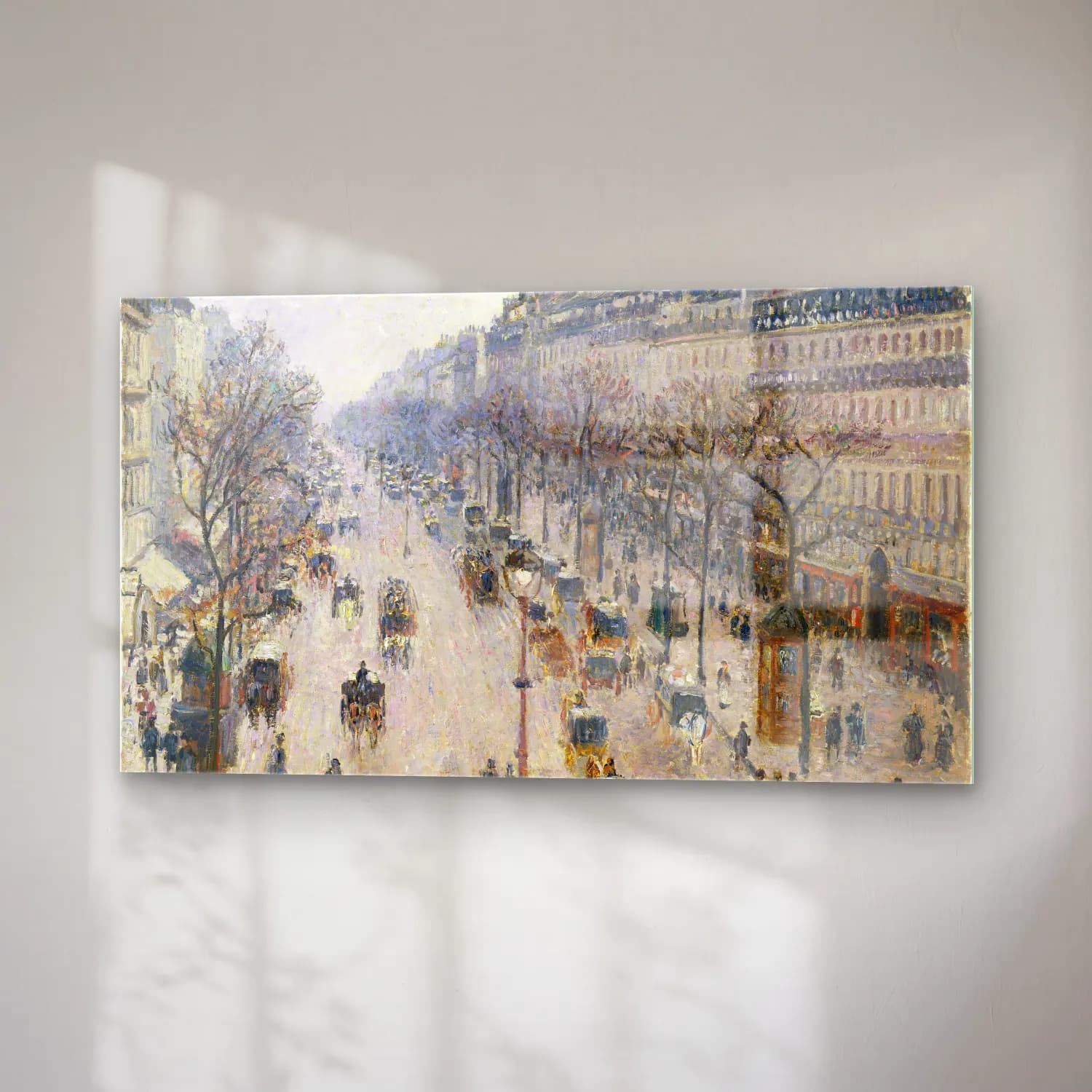 Camille Pissarro – Boulevard Montmartre cam tablo — sağ açıdan görünüm
