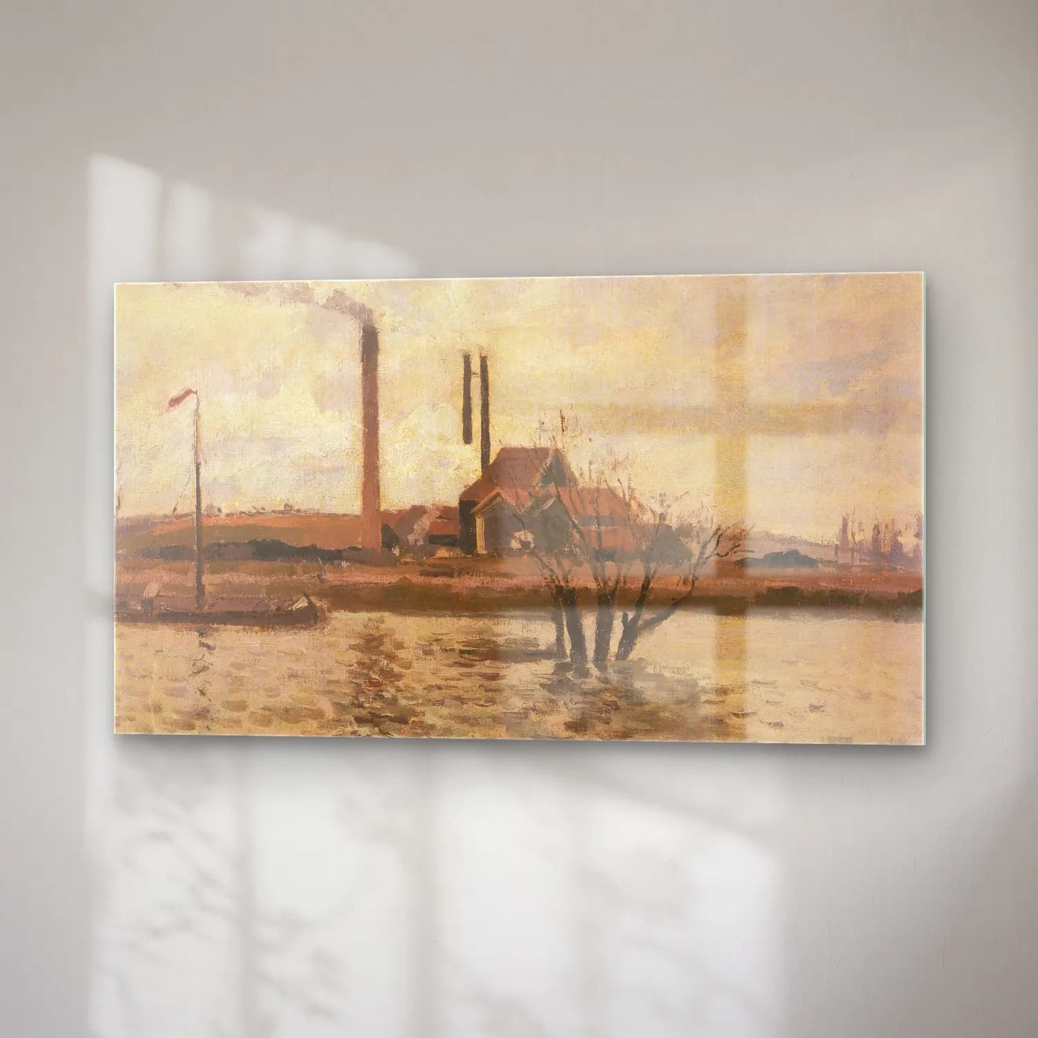 Camille Pissarro – La Crue le l´Oise Pontoise cam tablo — sağ açıdan görünüm