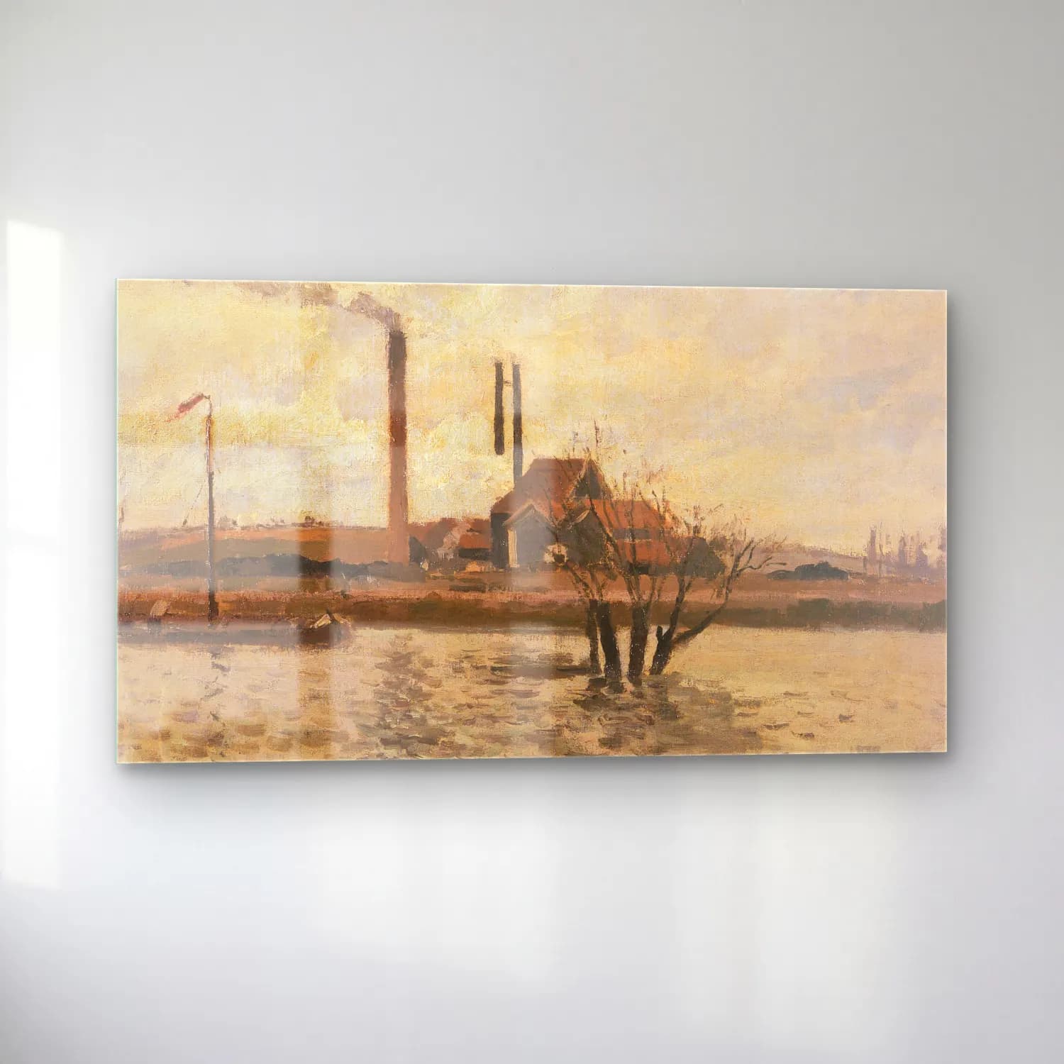 Camille Pissarro – La Crue le l´Oise Pontoise cam tablo — sol açıdan görünüm