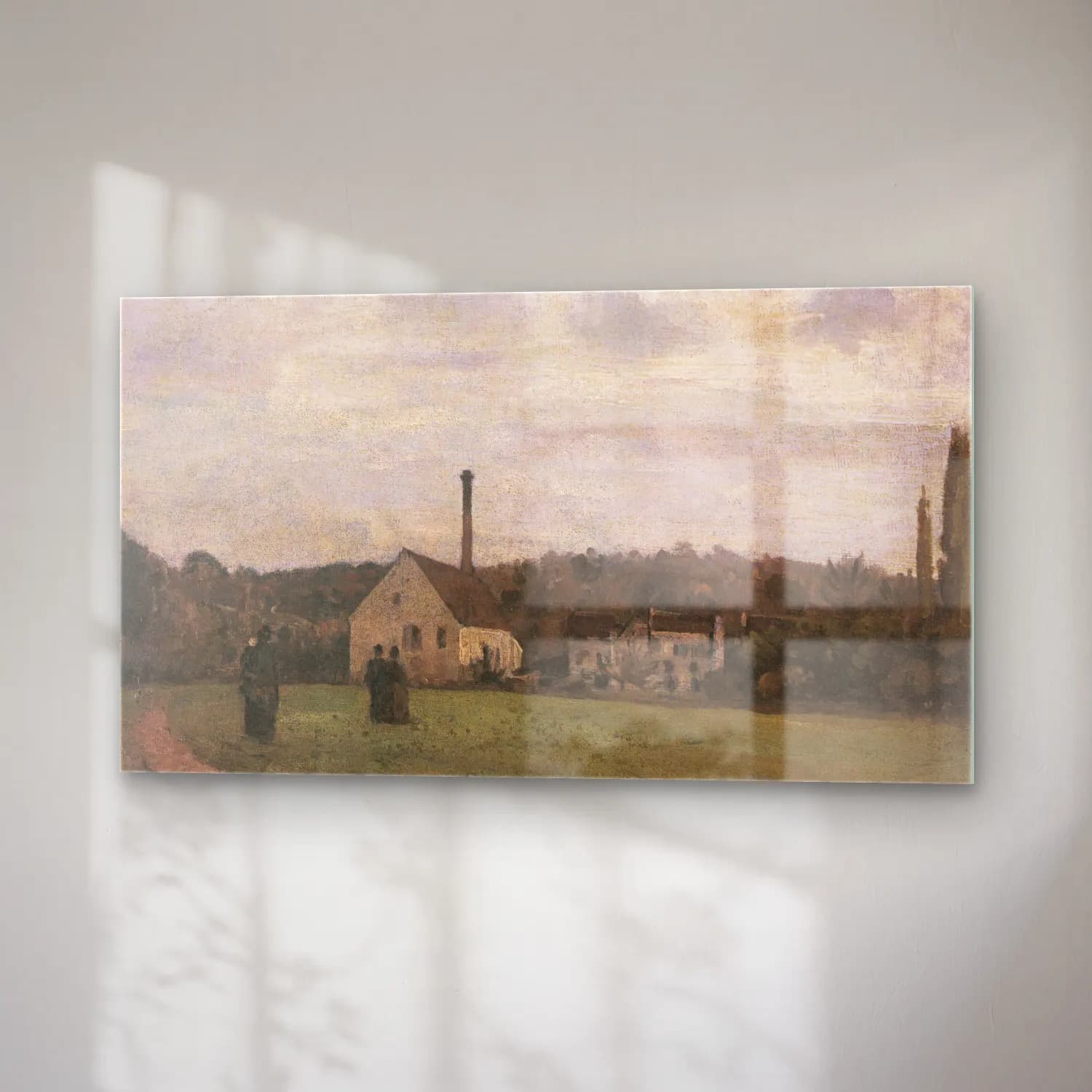 Camille Pissarro – La Petite Fabrique cam tablo — sağ açıdan görünüm