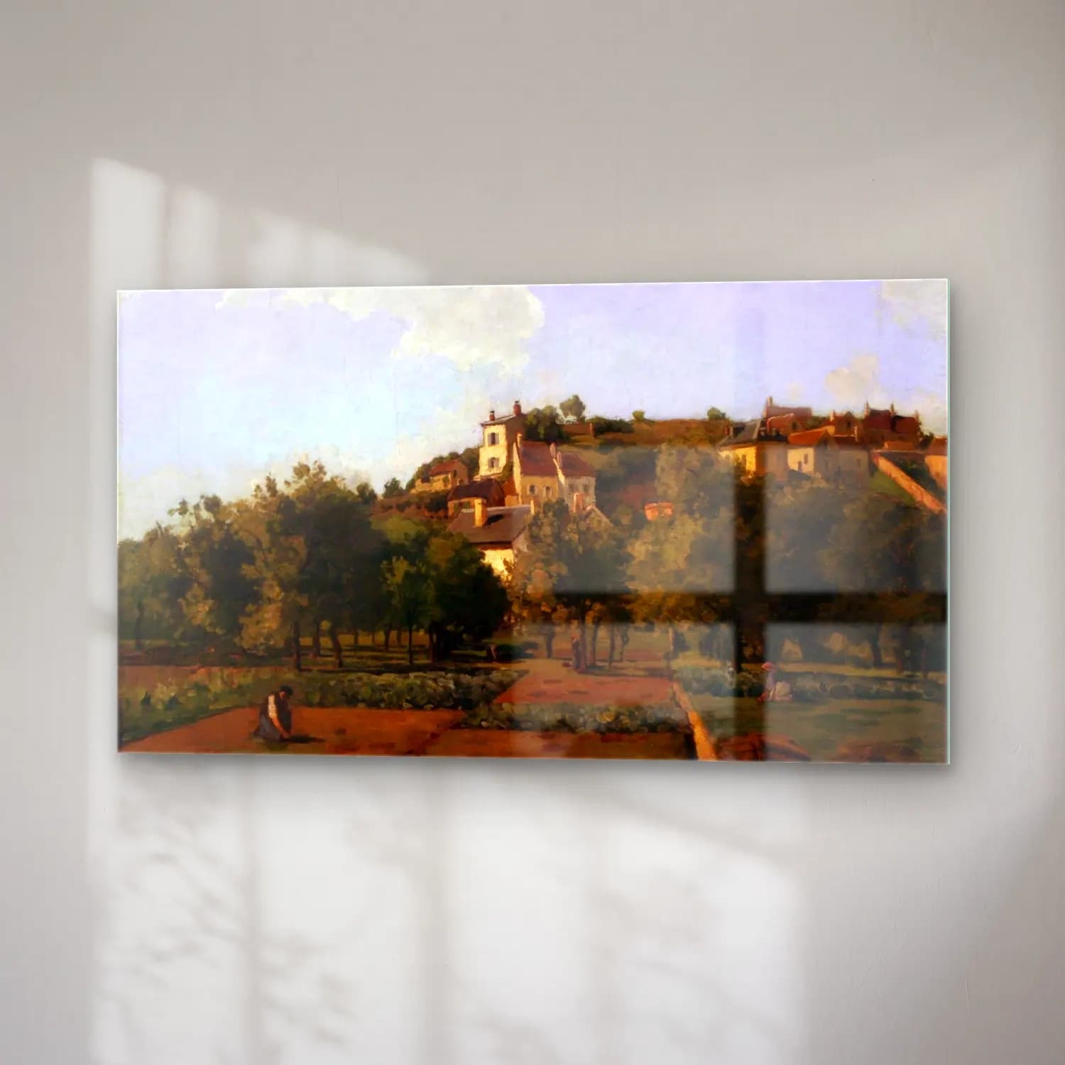 Camille Pissarro – Le Gardin de Mauboisson Pontoise cam tablo — sağ açıdan görünüm