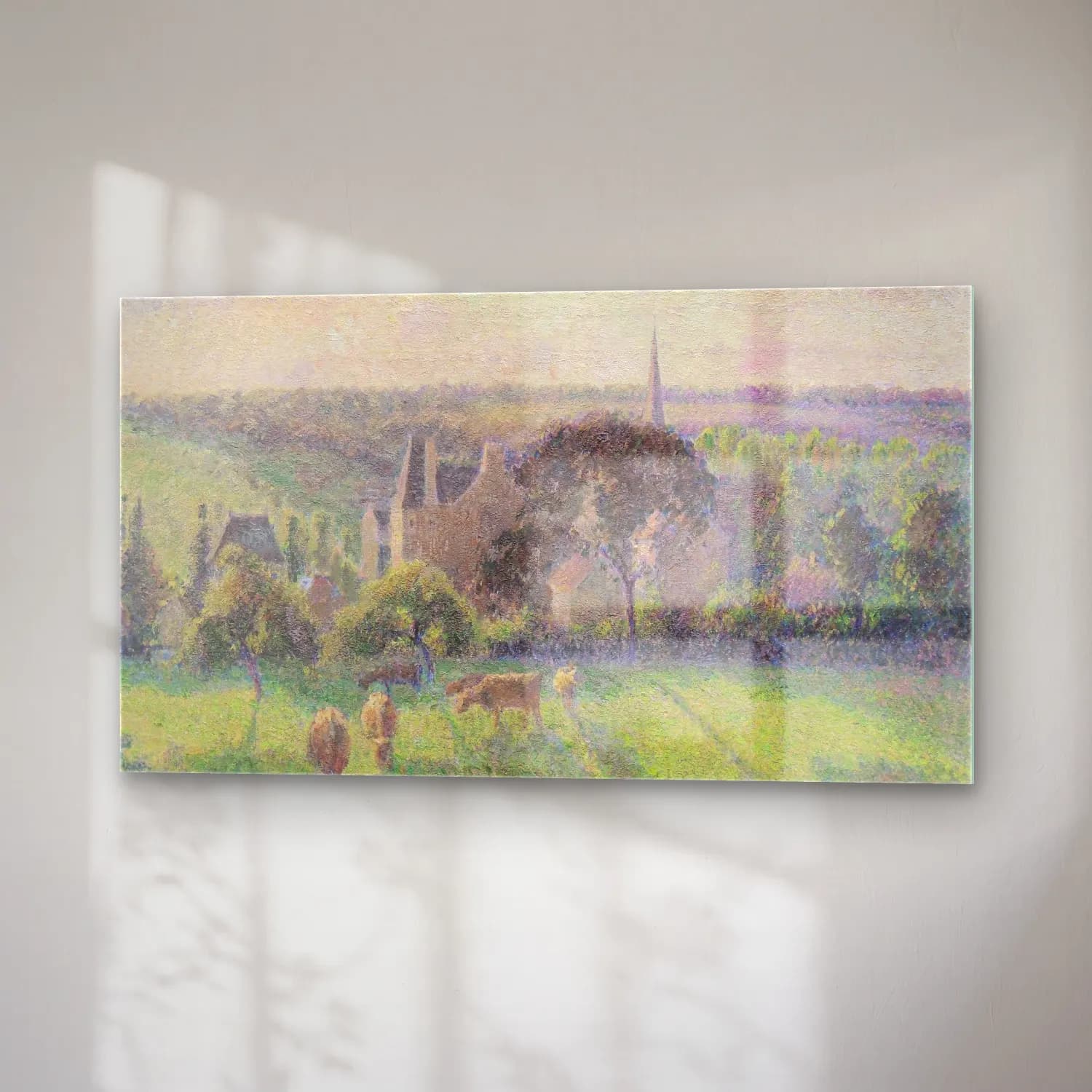 Camille Pissarro – Paysage à Éragny cam tablo — sağ açıdan görünüm