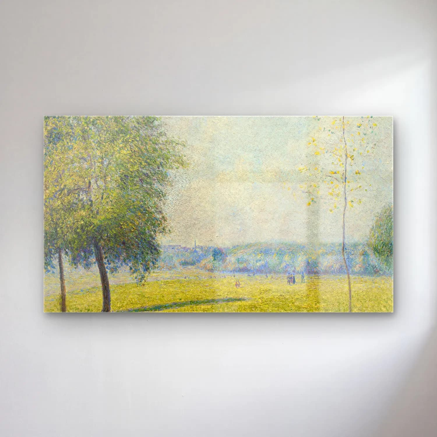 Camille Pissarro – Primrose Hill Londres cam tablo — Camille Pissarro – Primrose Hill Londres — empresyonist kırda nehir