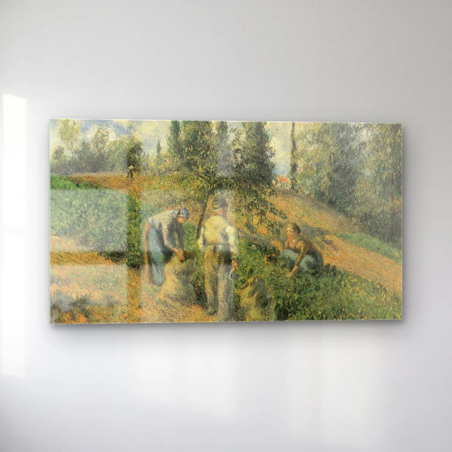 Camille Pissarro – Récolte des pommes Pontoise cam tablo — sol açıdan görünüm