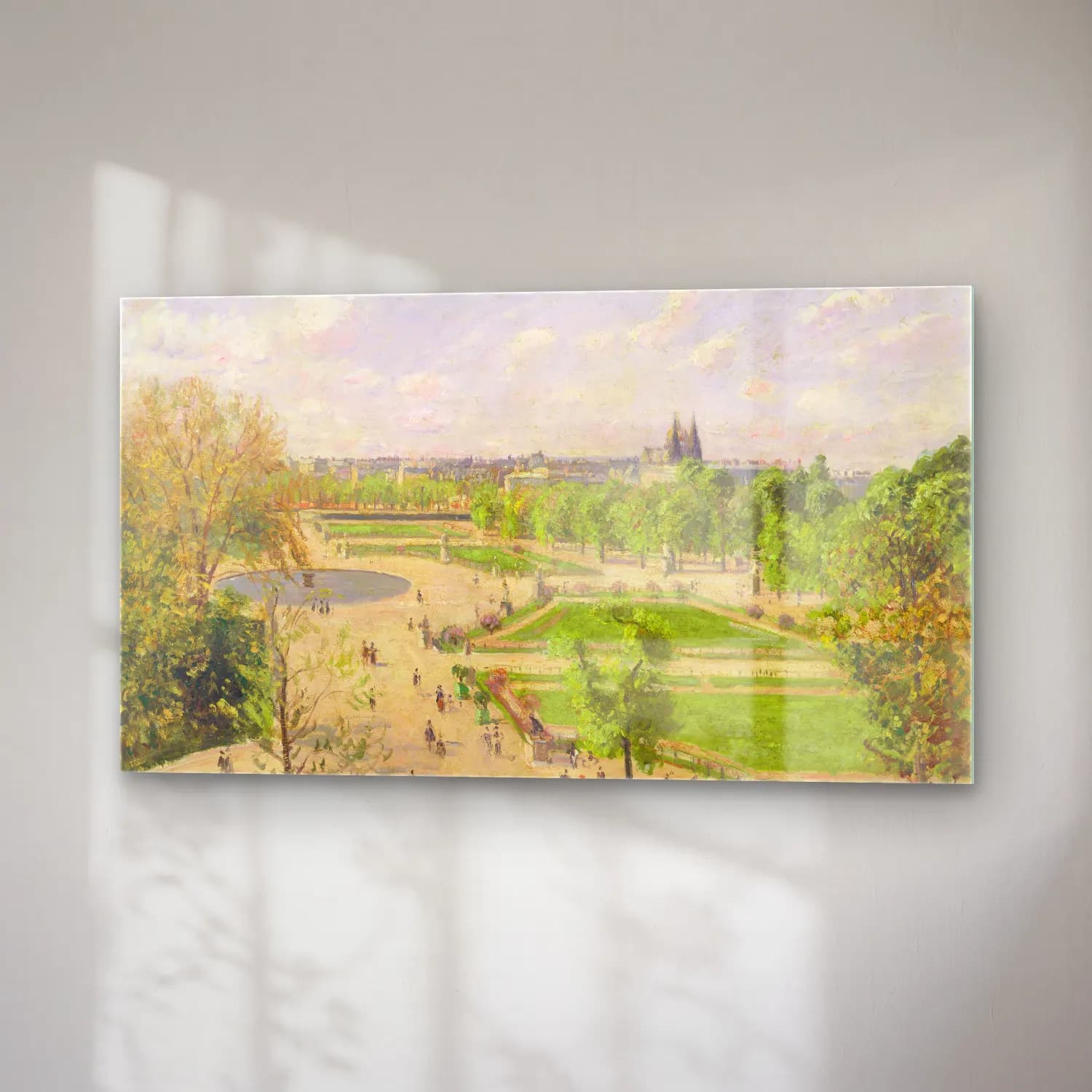 Camille Pissarro – The Garden of the Tuileries on a Spring Morning cam tablo — sağ açıdan görünüm