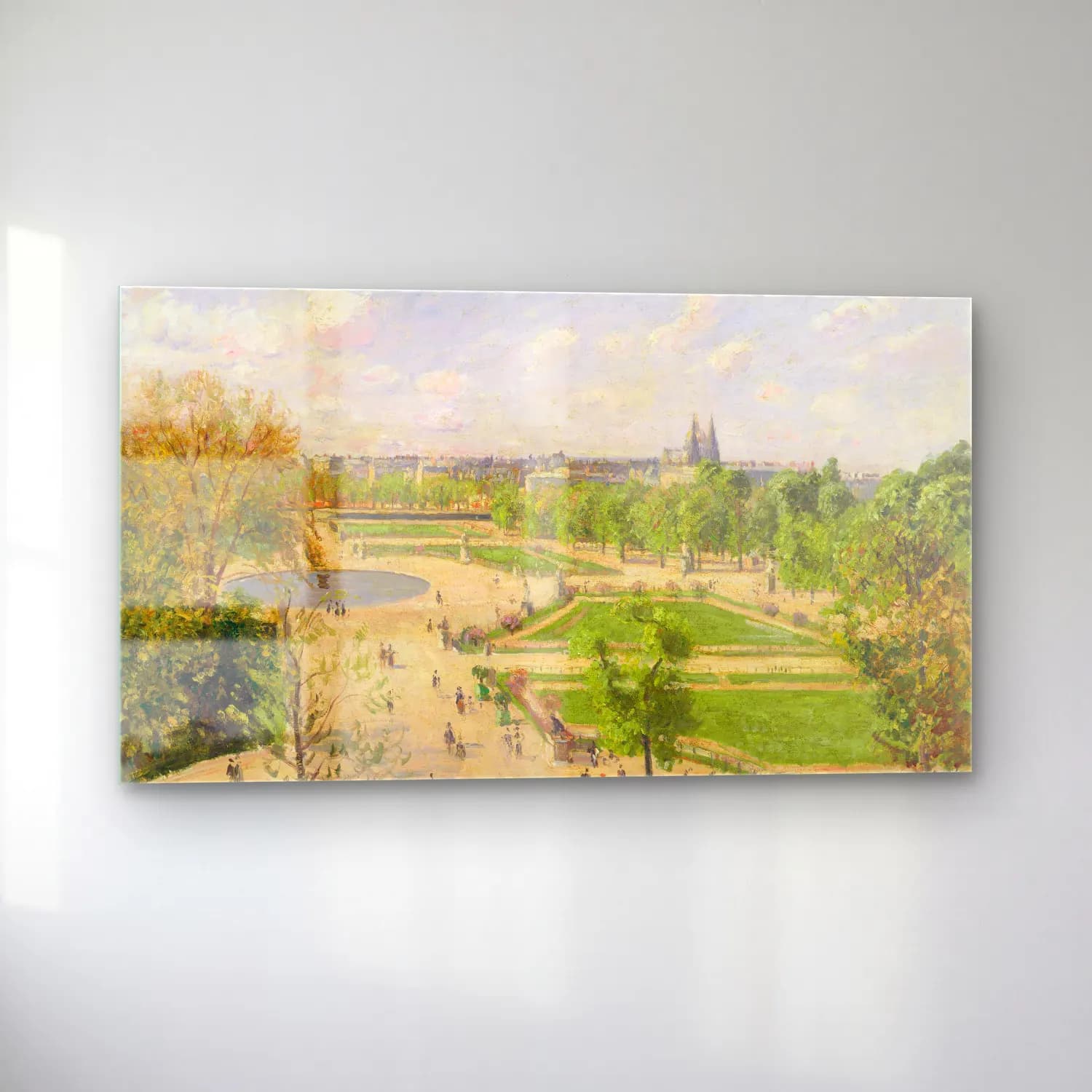 Camille Pissarro – The Garden of the Tuileries on a Spring Morning cam tablo — sol açıdan görünüm