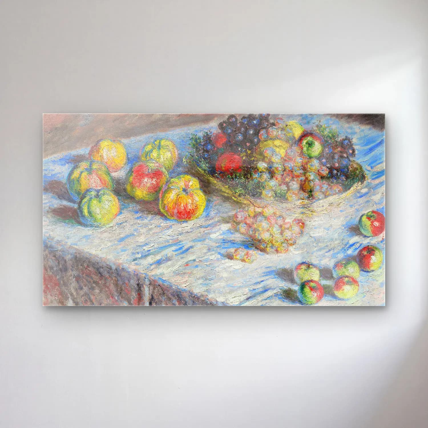 Claude Monet – Apples and Grapes cam tablo — Claude Monet – Apples and Grapes — empresyonist meyveli natürmort