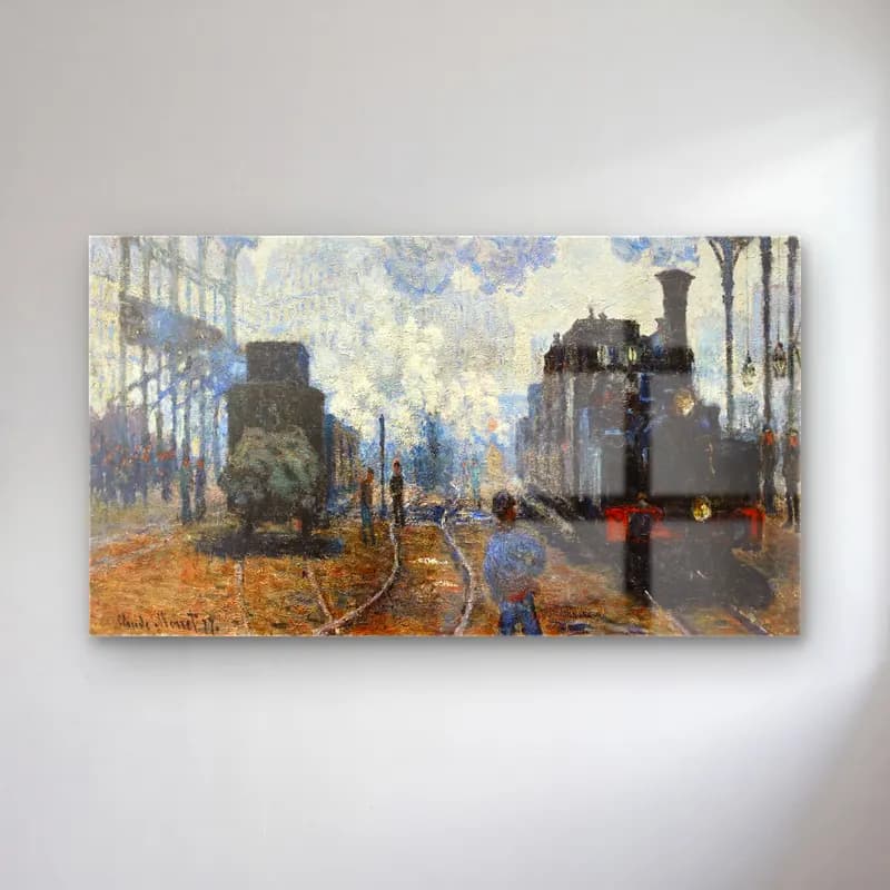 Claude Monet – Arrival of the Normandy Train cam tablo — Claude Monet – Arrival of the Normandy Train — empresyonist tren