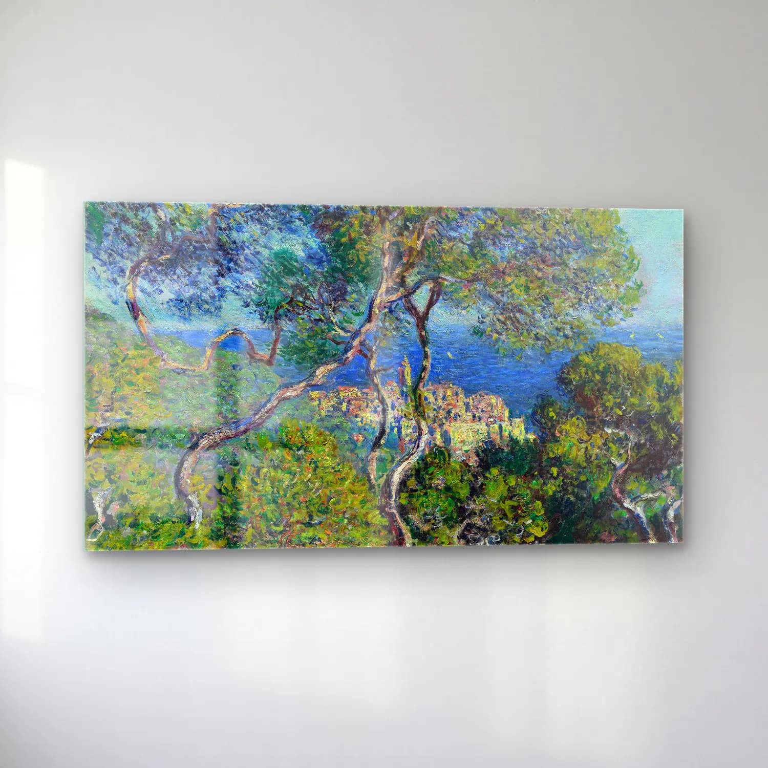 Claude Monet – Bordighera cam tablo — sol açıdan görünüm