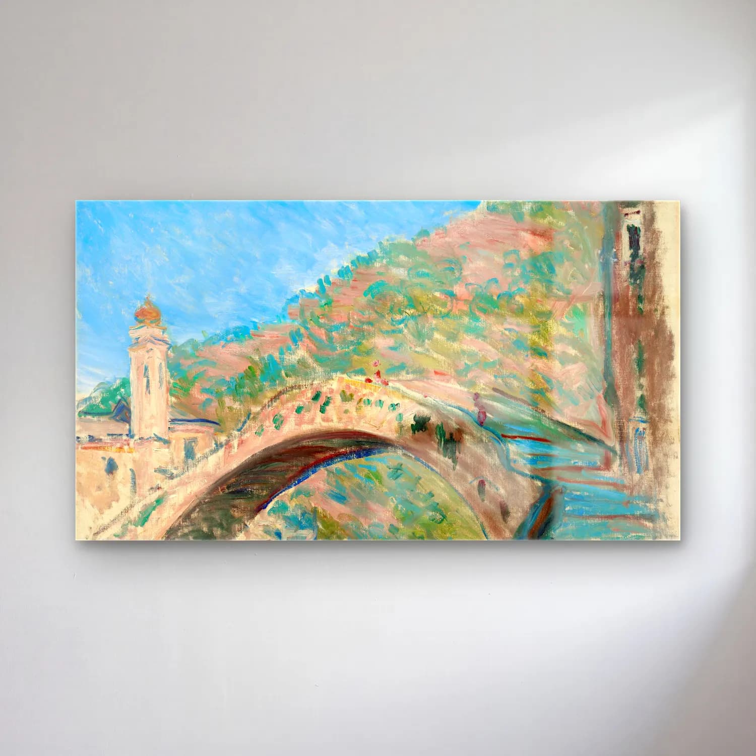 Claude Monet – Bridge at Dolceacqua cam tablo — Claude Monet – Bridge at Dolceacqua — empresyonist köprü