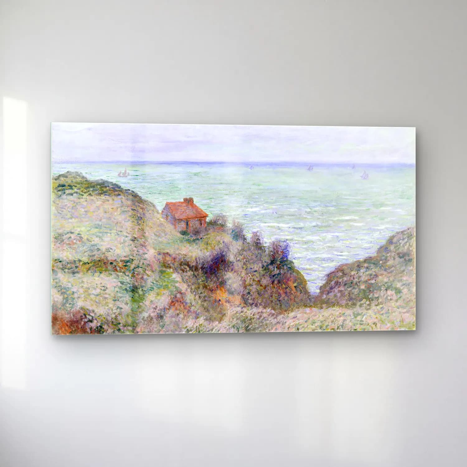 Claude Monet – Cabin of the Customs Watch cam tablo — sol açıdan görünüm