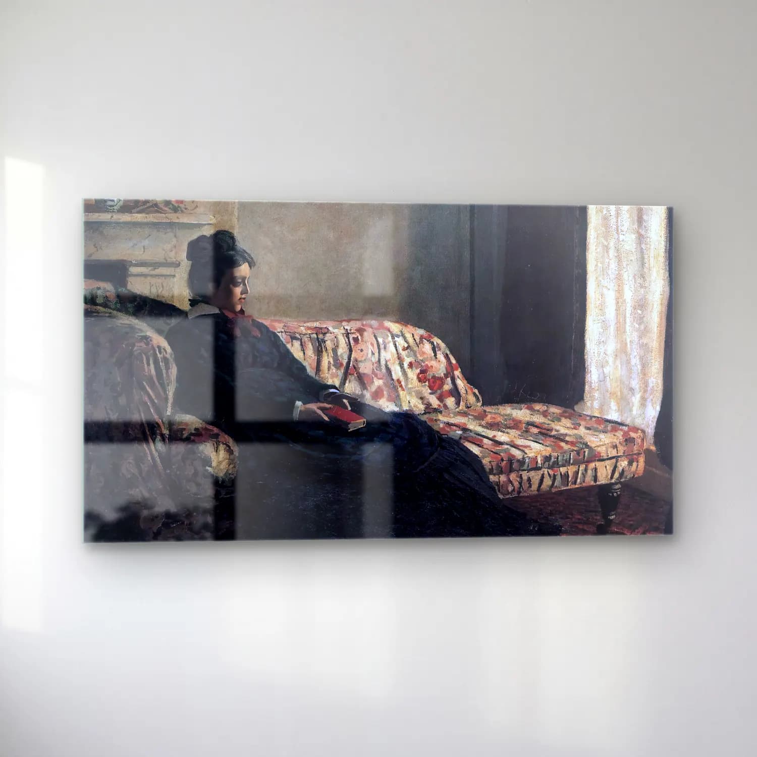 Claude Monet – Camille Monet on the Couch cam tablo — sol açıdan görünüm