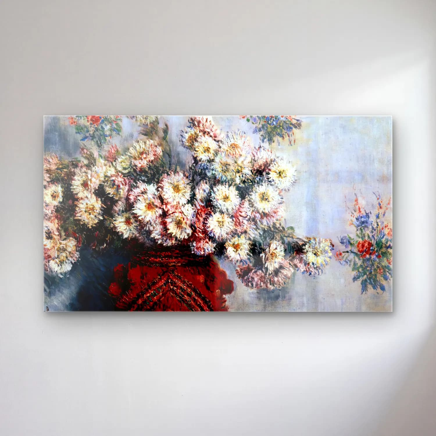 Claude Monet – Chrysanthemums cam tablo — Claude Monet – Chrysanthemums — empresyonist papatyalar