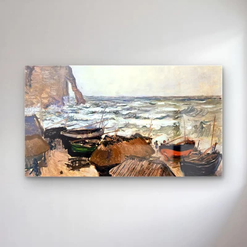 Claude Monet – Fishing Boats cam tablo — Claude Monet – Fishing Boats — empresyonist liman ve tekneler