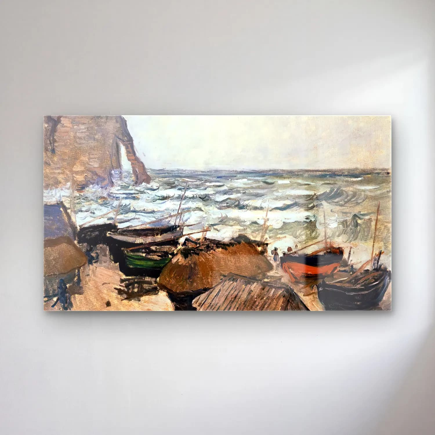 Claude Monet – Fishing Boats cam tablo — Claude Monet – Fishing Boats — empresyonist liman ve tekneler