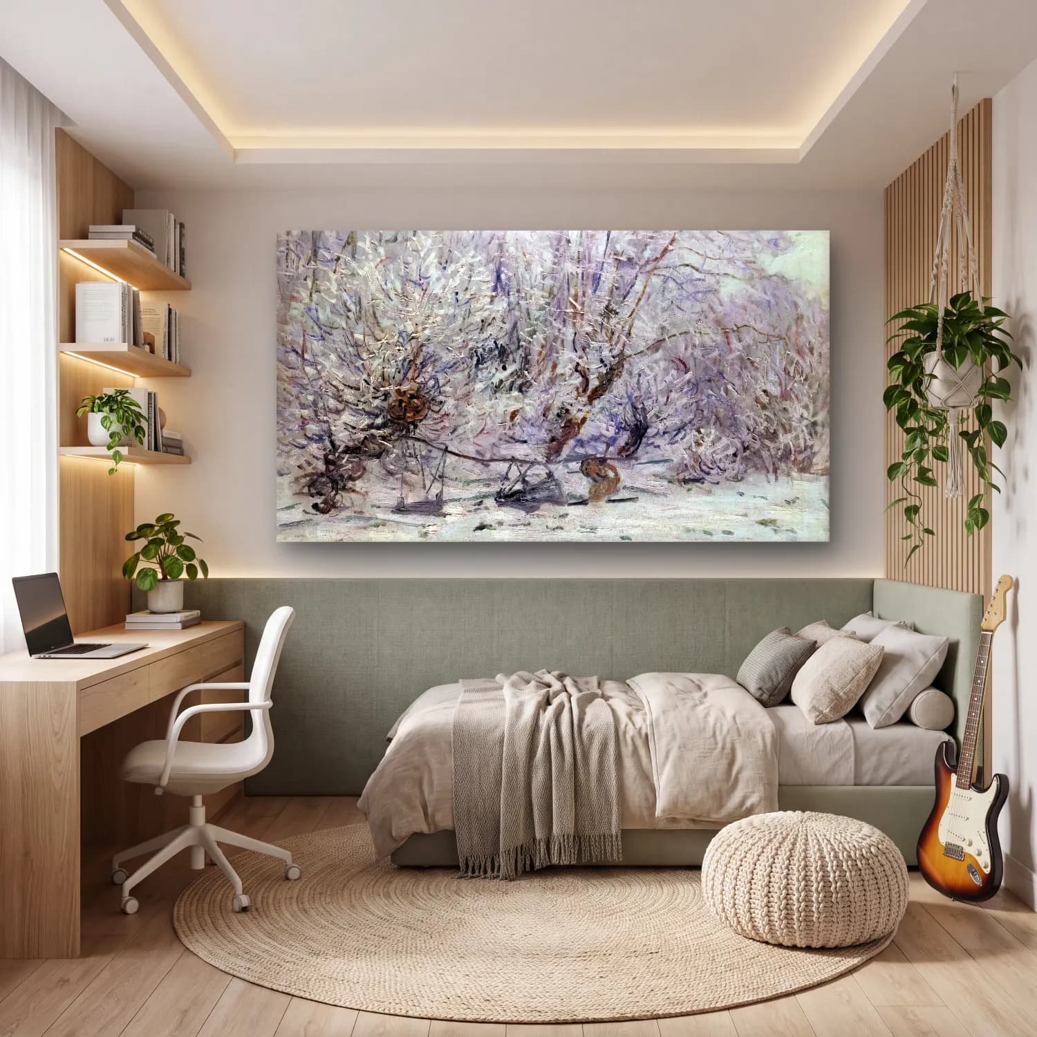 Claude Monet – Frost cam tablo — genç odasında
