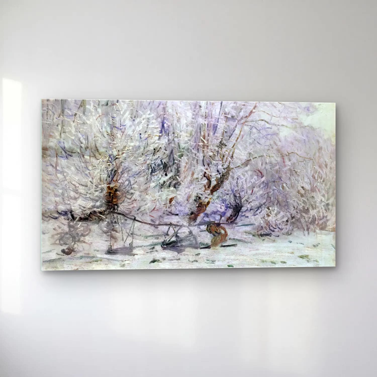 Claude Monet – Frost cam tablo — sol açıdan görünüm