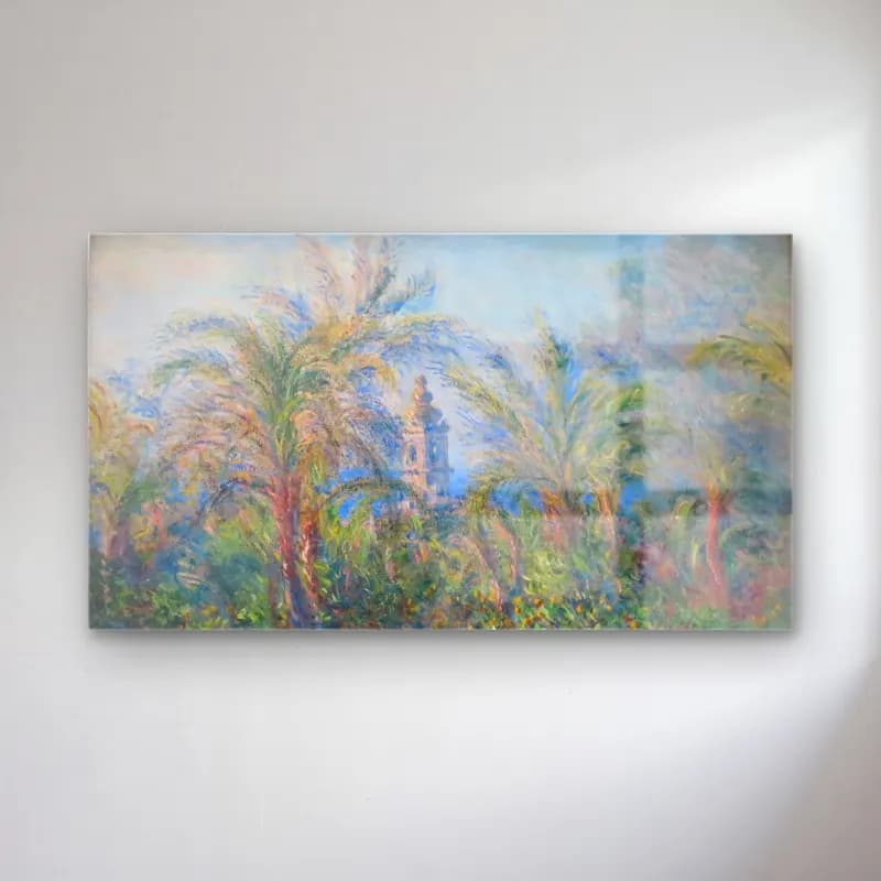 Claude Monet – Garden at Bordighera cam tablo — Claude Monet – Garden at Bordighera — empresyonist katedral