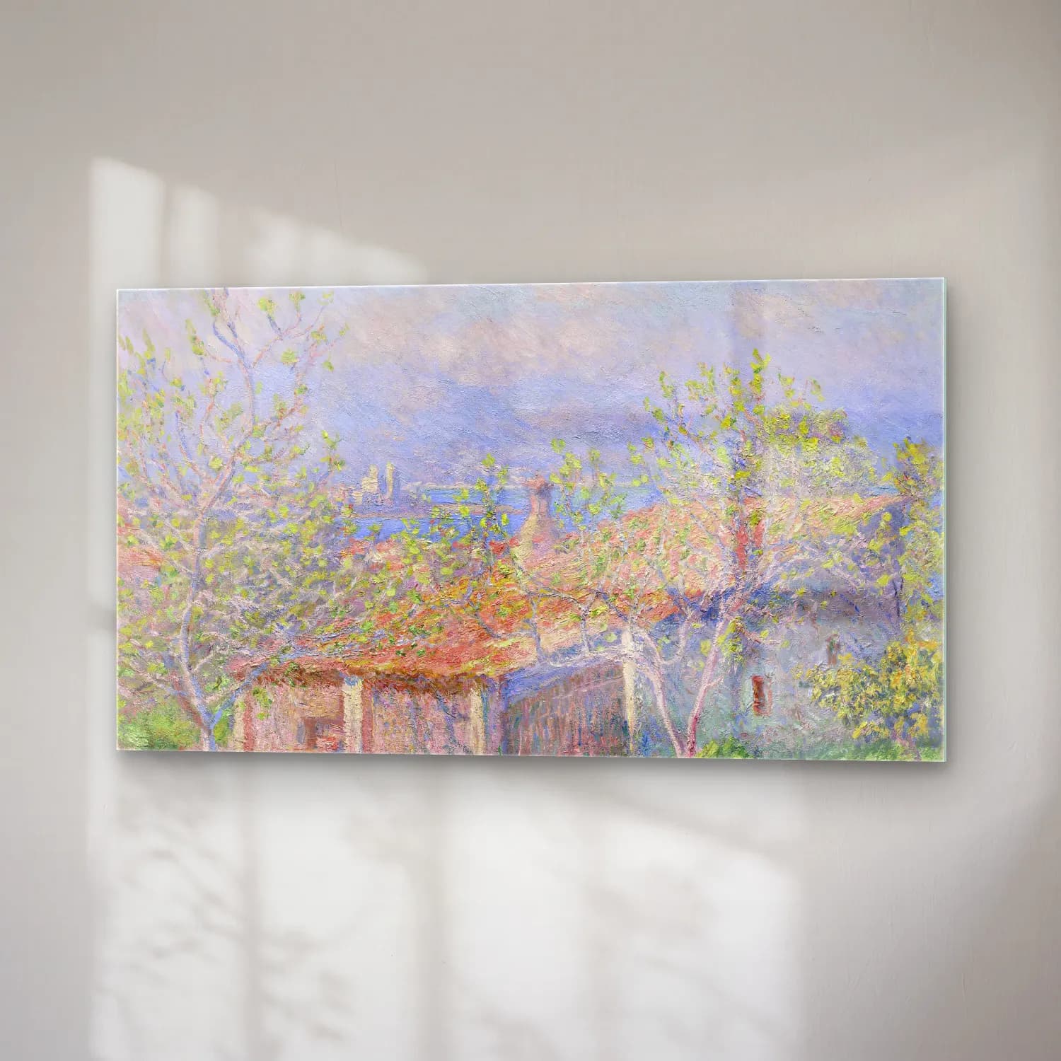 Claude Monet – Gardener s House at Antibes cam tablo — sağ açıdan görünüm