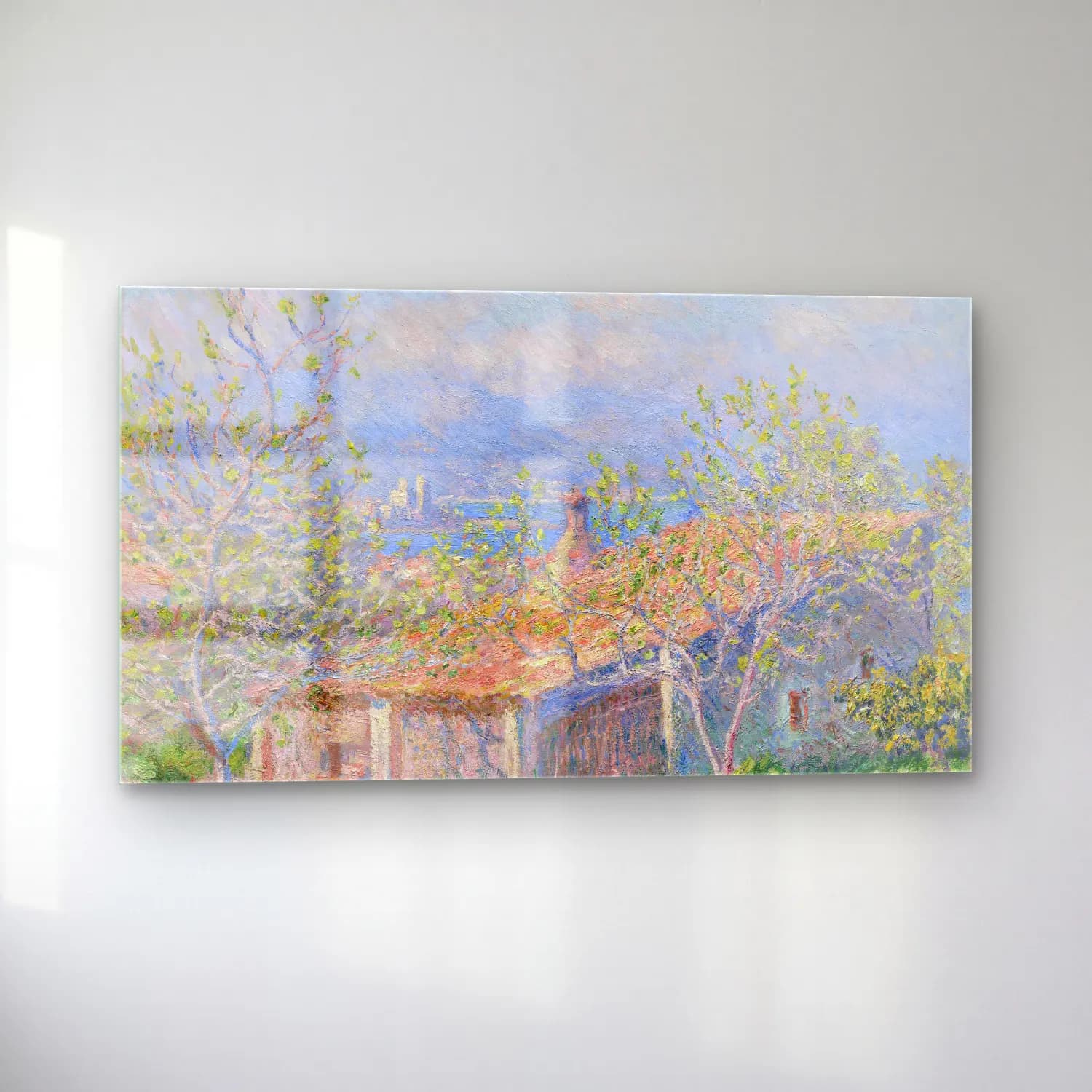 Claude Monet – Gardener s House at Antibes cam tablo — sol açıdan görünüm