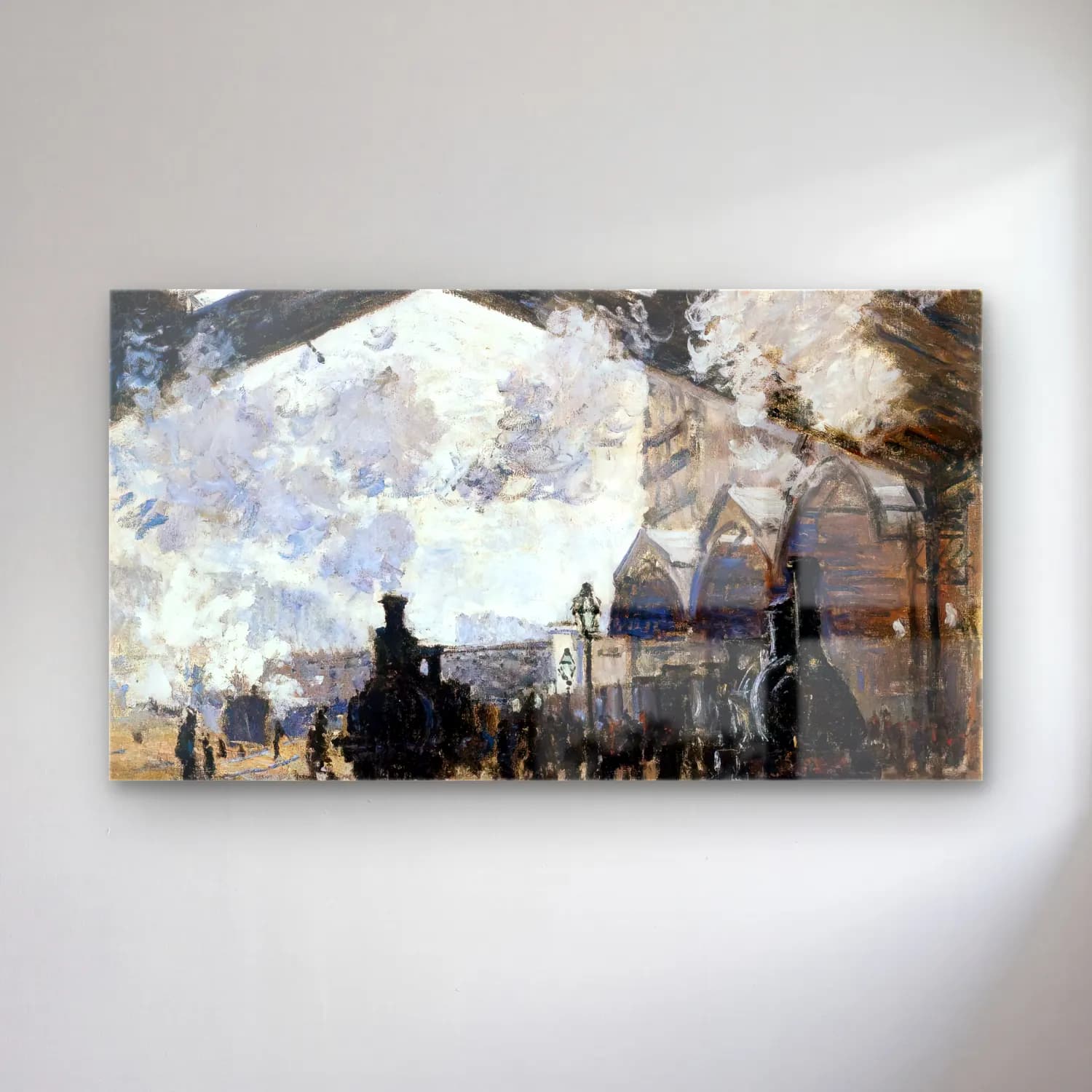 Claude Monet – Gare Saint-Lazare cam tablo — Claude Monet – Gare Saint-Lazare — empresyonist tren