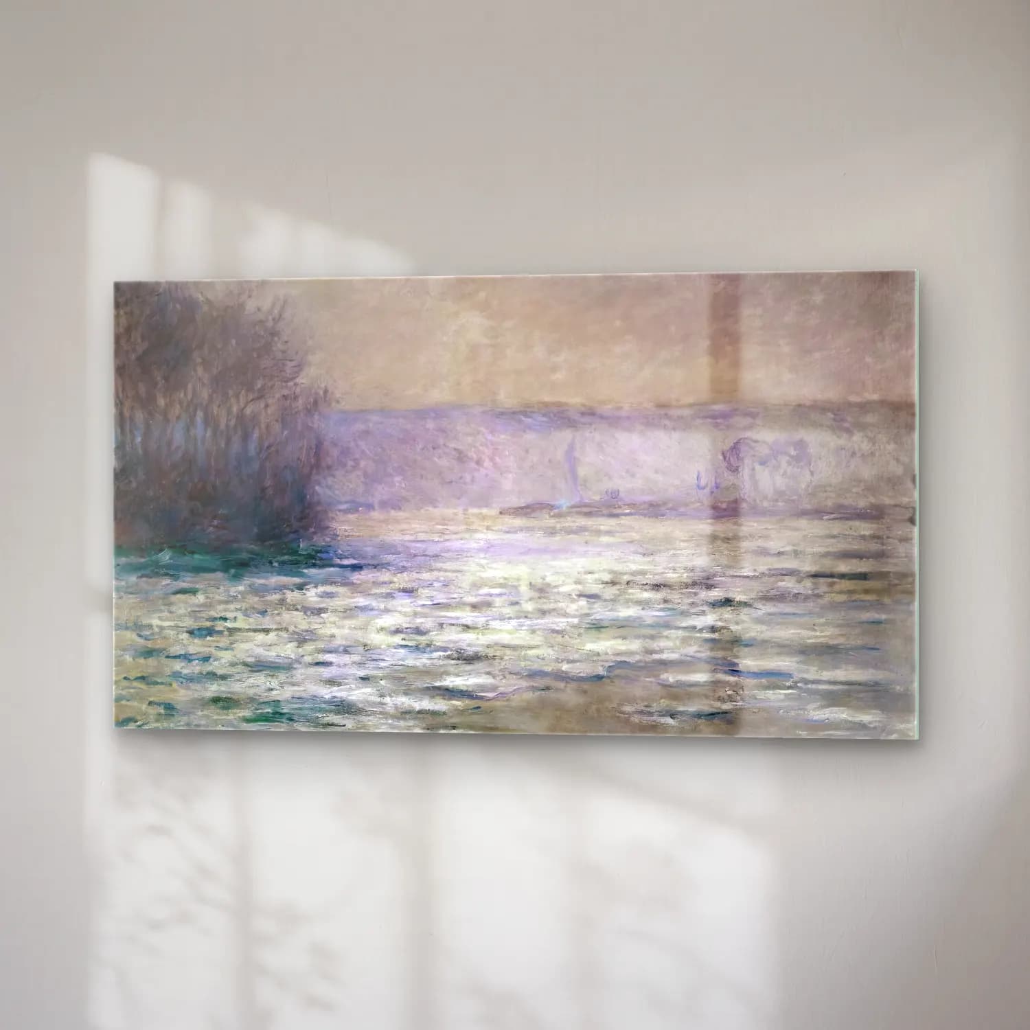 Claude Monet – Ice Floes on the Seine near Bennecourt cam tablo — sağ açıdan görünüm