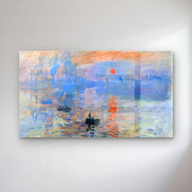 Claude Monet – Impression, Sunrise cam tablo — Claude Monet – Impression, Sunrise — empresyonist liman ve tekneler