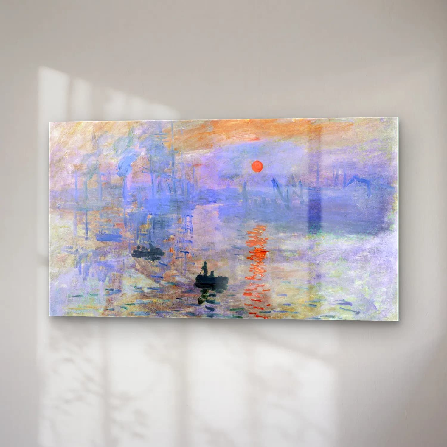 Claude Monet – Impression, Sunrise cam tablo — sağ açıdan görünüm