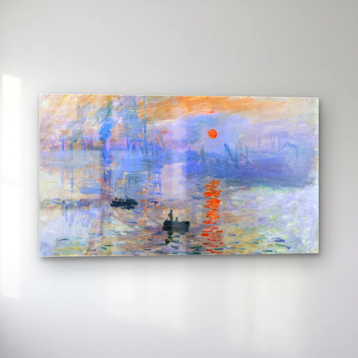 Claude Monet – Impression, Sunrise cam tablo — sol açıdan görünüm