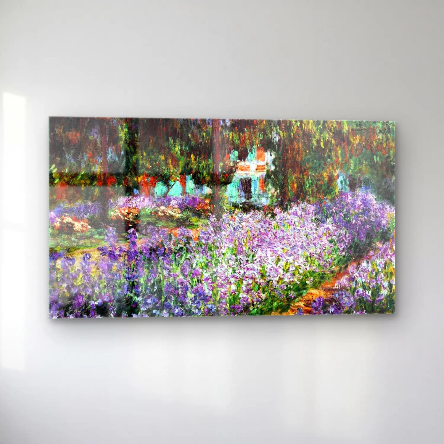 Claude Monet – Irises in Monet s Garden at Giverny cam tablo — sol açıdan görünüm
