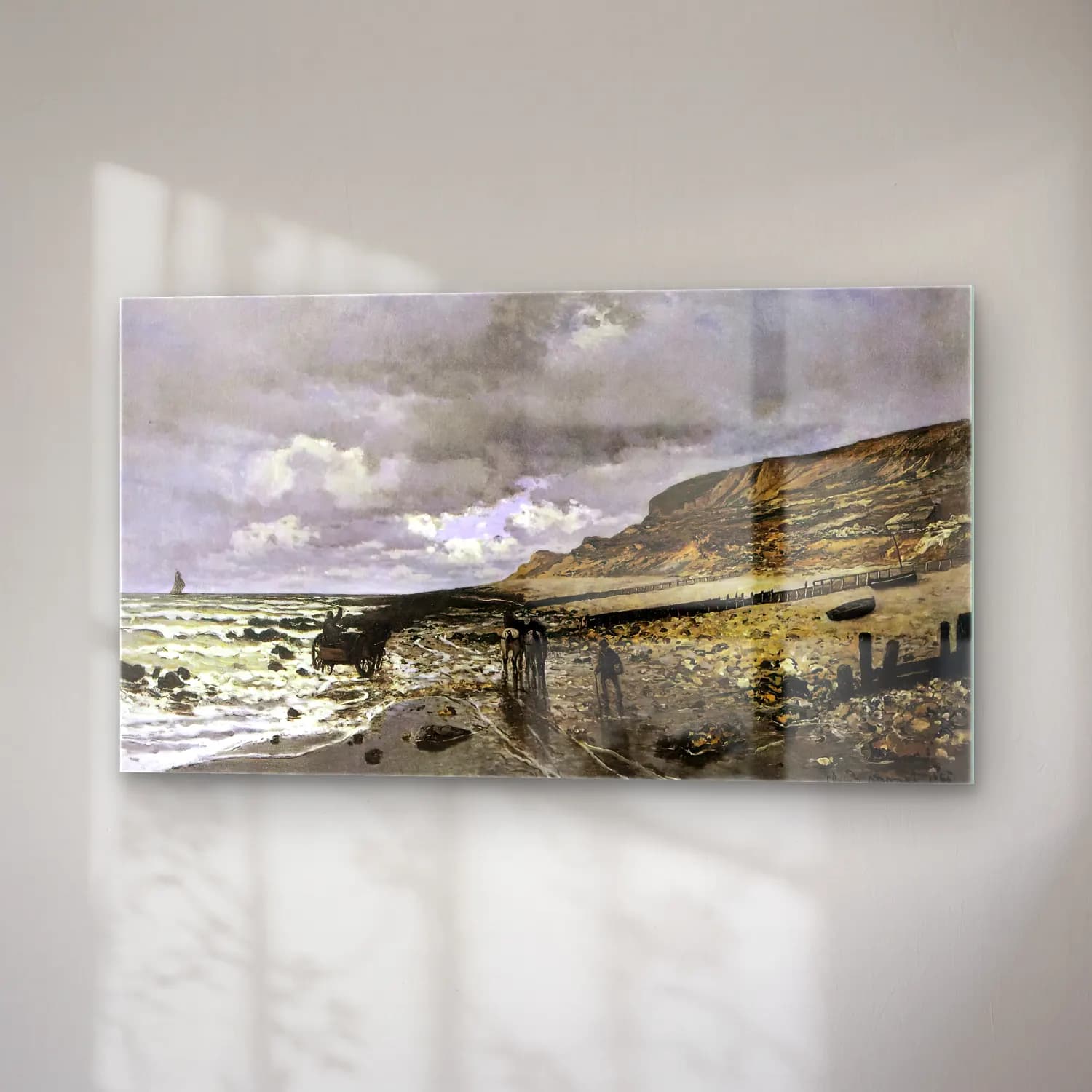 Claude Monet – La Pointe de la Hève at Low Tide cam tablo — sağ açıdan görünüm