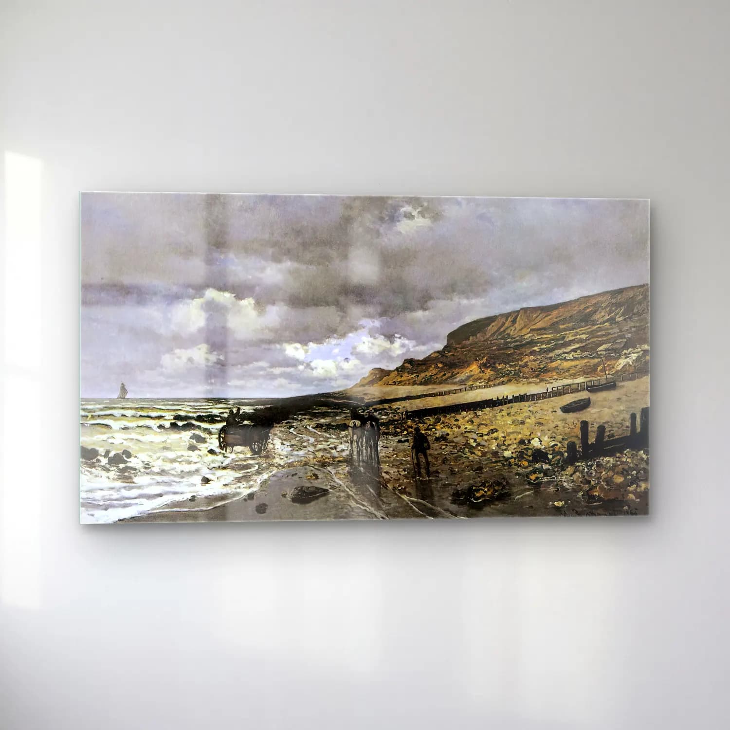 Claude Monet – La Pointe de la Hève at Low Tide cam tablo — sol açıdan görünüm